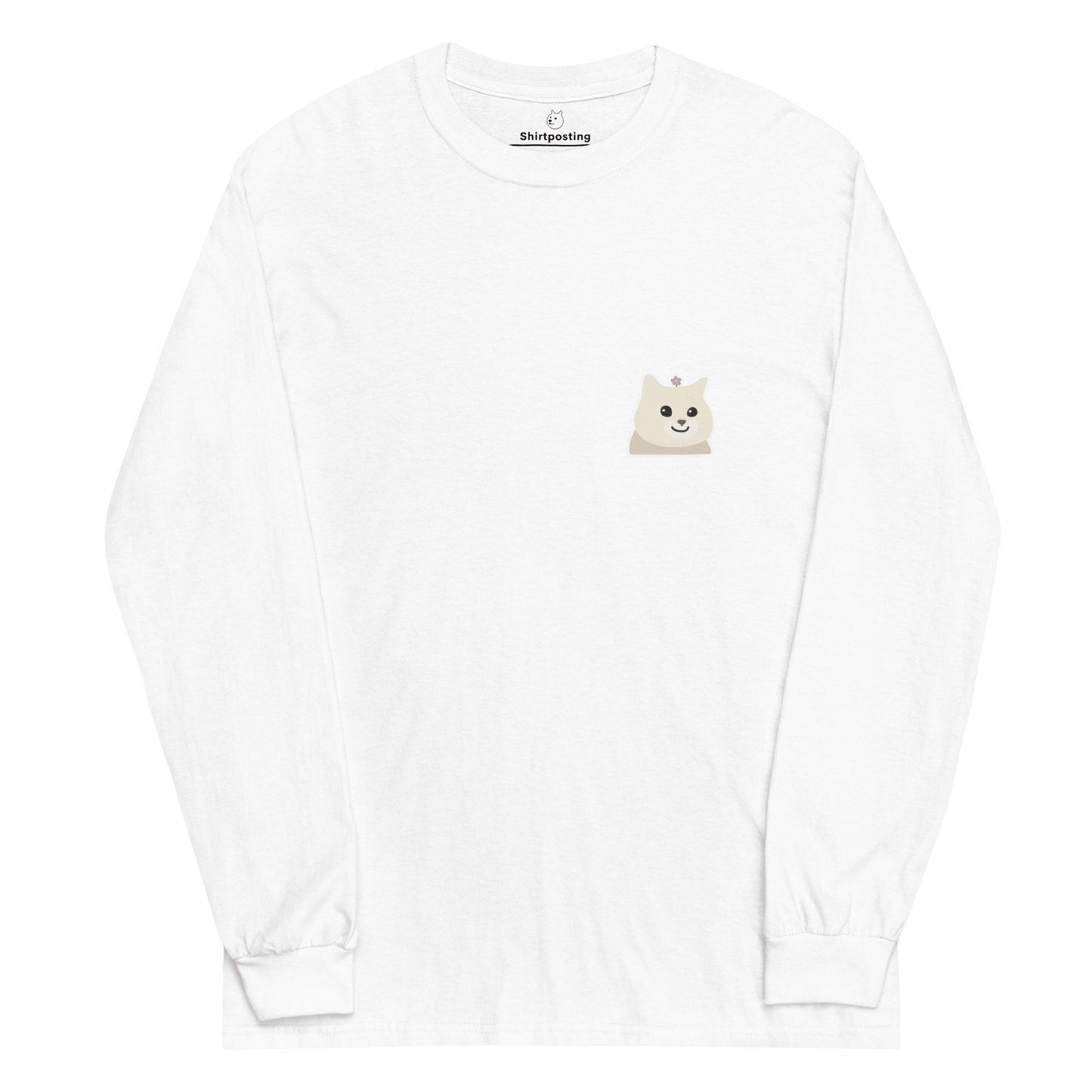 Cat Long Sleeve T-Shirt Meme - White | Shirtposting