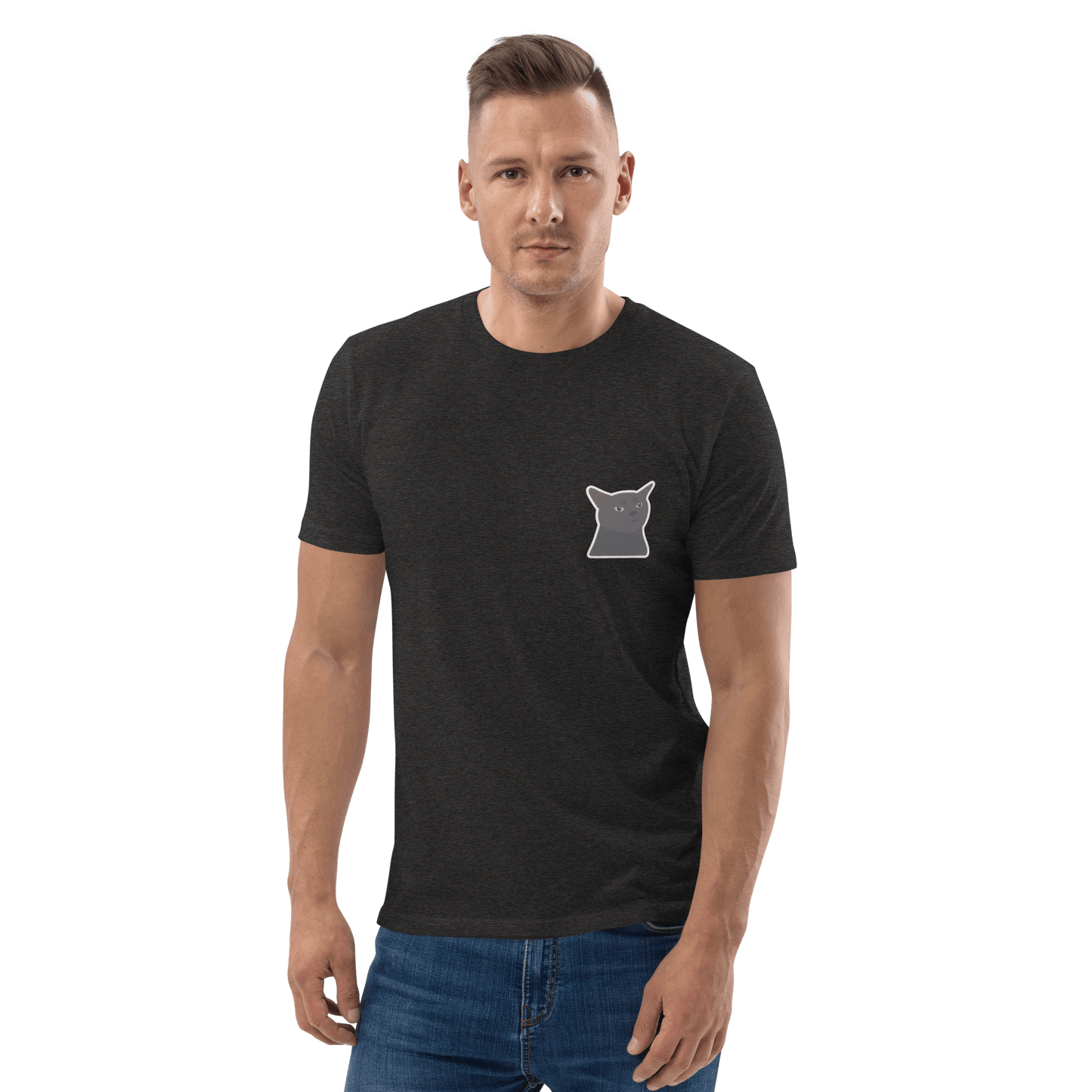 Cat Premium Organic T-Shirt Meme - Cotton Pink | Shirtposting