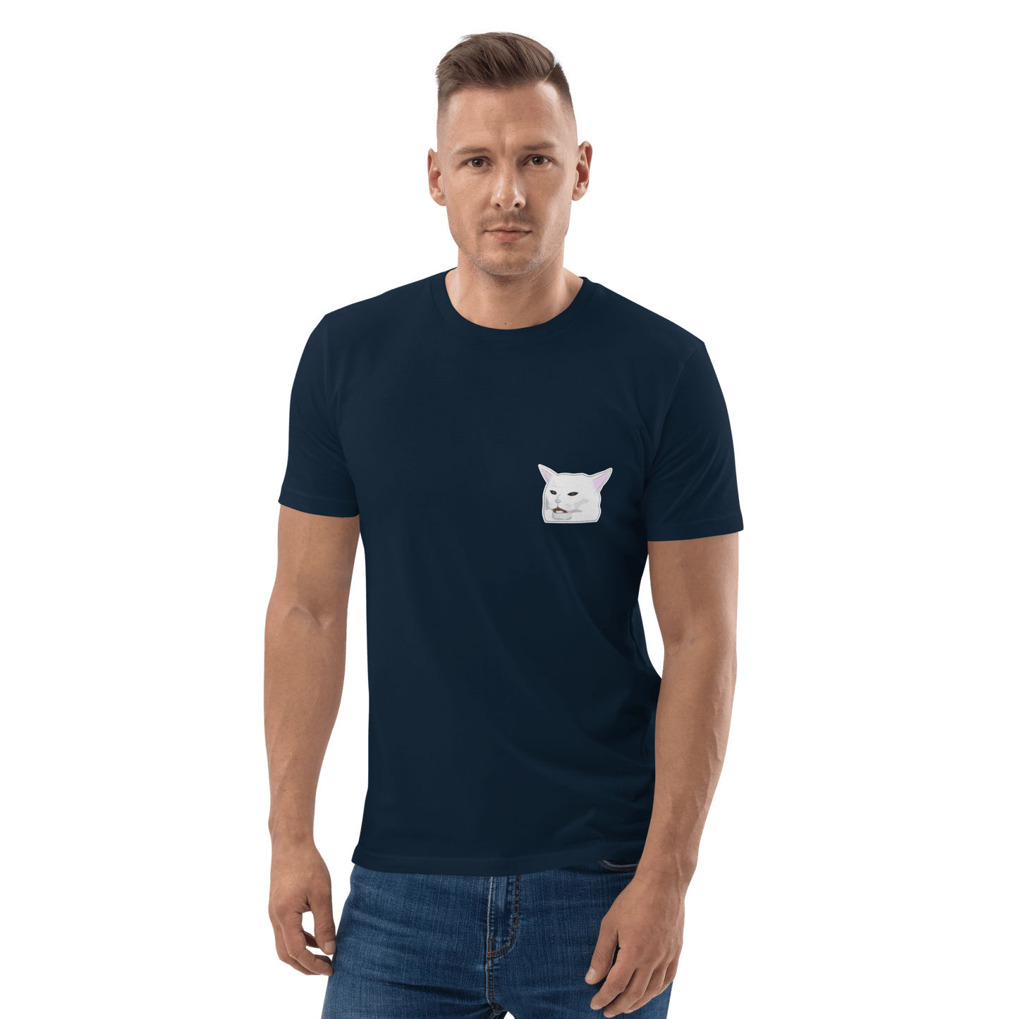 Cat Premium Organic T-Shirt Meme - Cotton Pink | Shirtposting