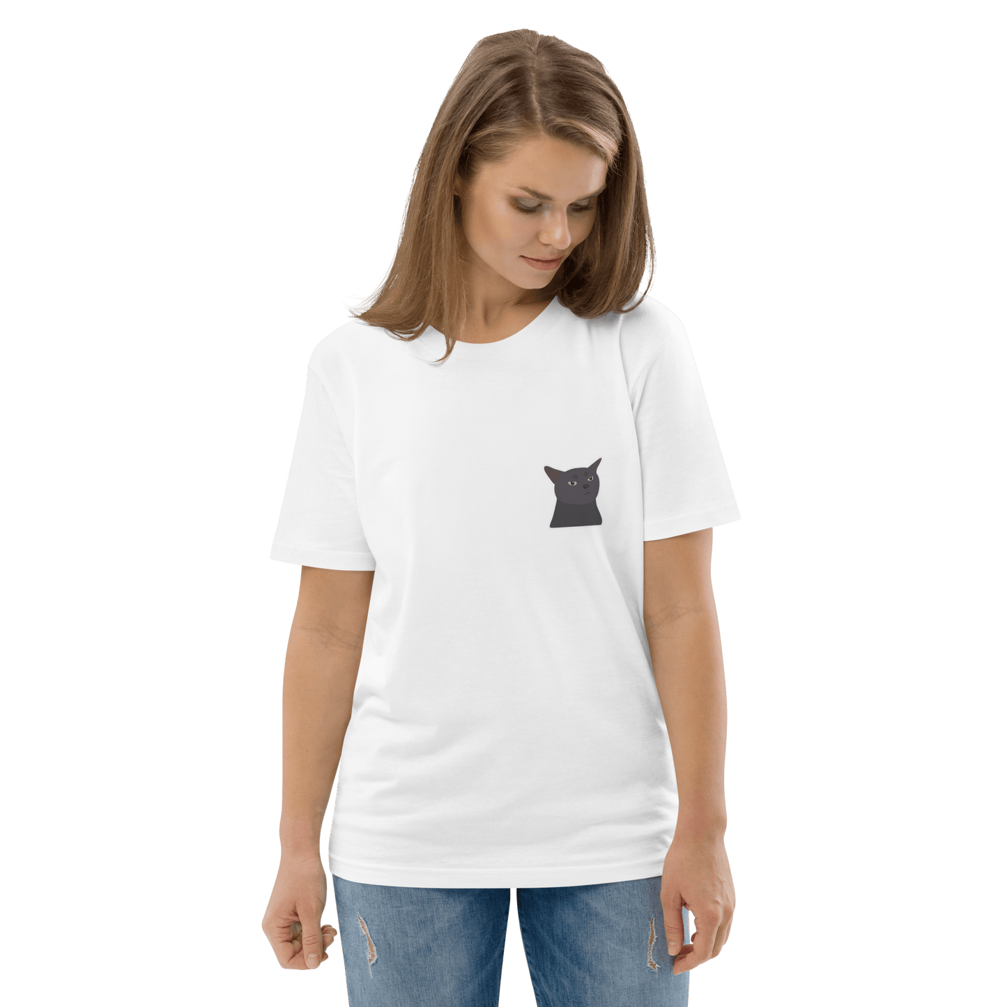 Cat Premium Organic T-Shirt Meme - Cotton Pink | Shirtposting