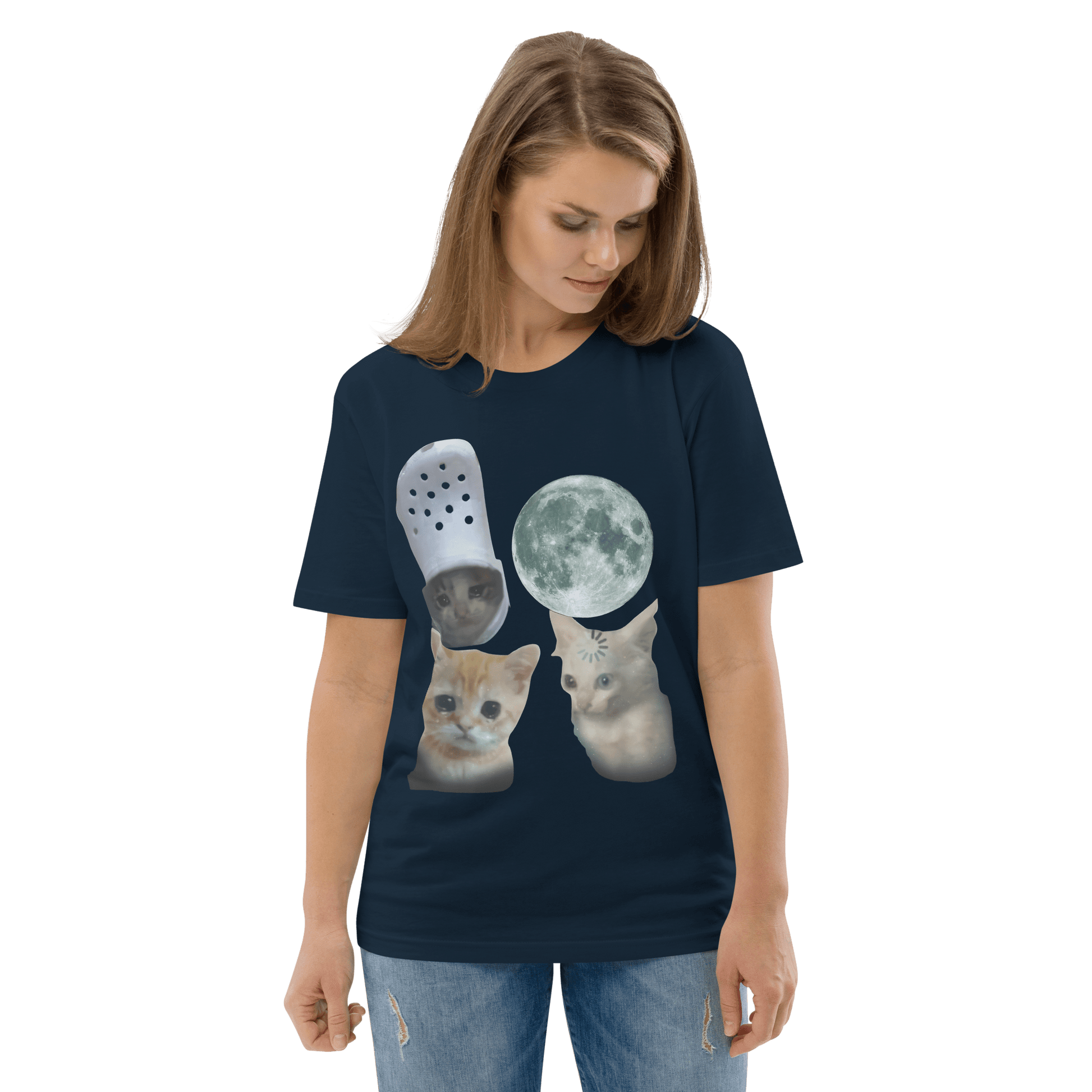 Cat Premium Organic T-Shirt Meme - Cotton Pink | Shirtposting