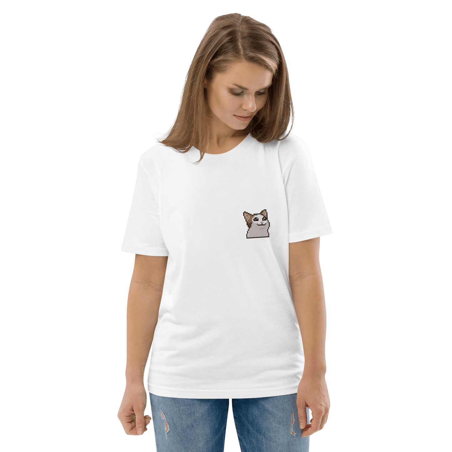 Cat Premium Organic T-Shirt Meme - Cotton Pink | Shirtposting