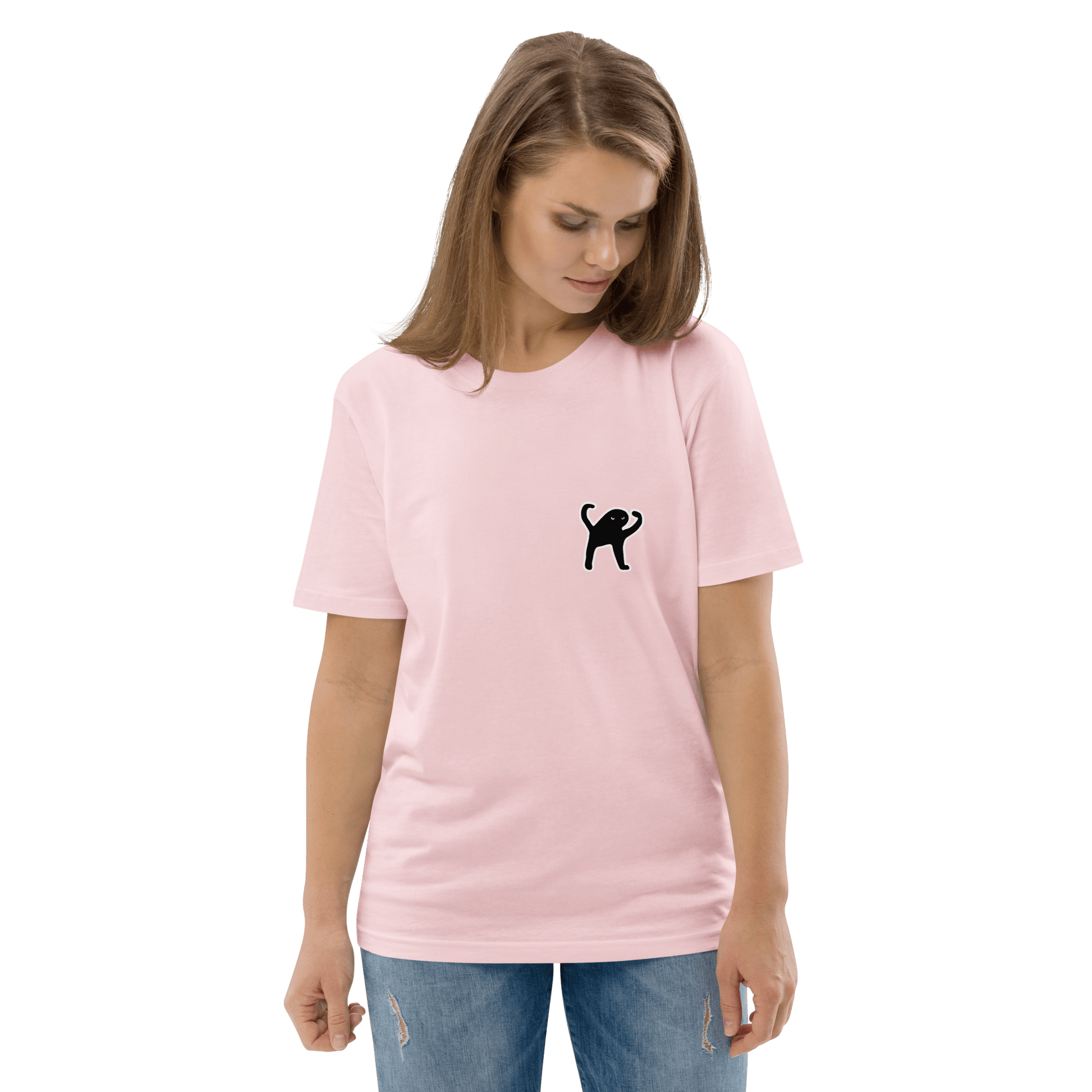 Cat Premium Organic T-Shirt Meme - Cotton Pink | Shirtposting