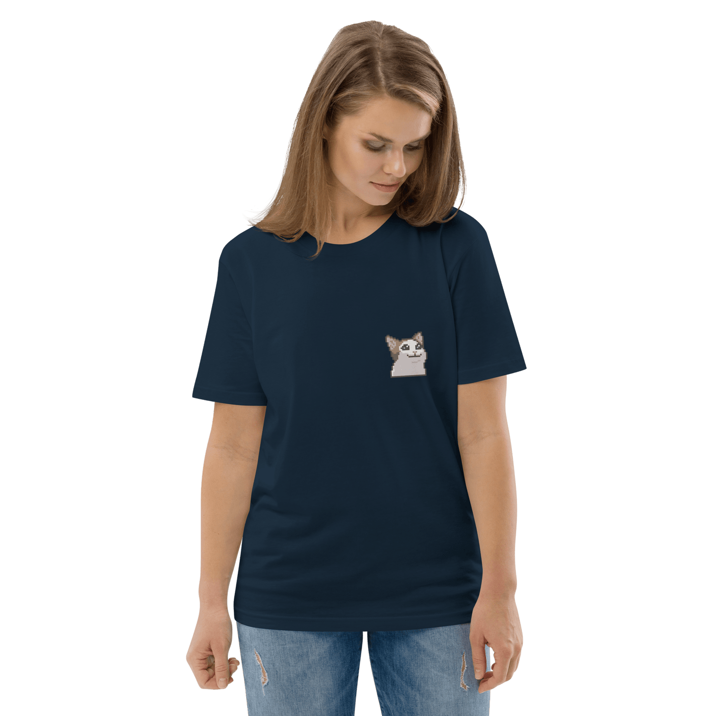 Cat Premium Organic T-Shirt Meme - Cotton Pink | Shirtposting