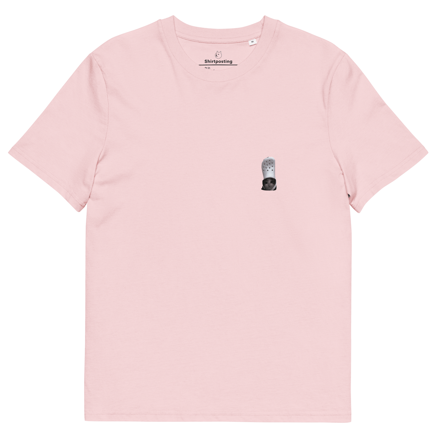 Cat Premium Organic T-Shirt Meme - Cotton Pink | Shirtposting