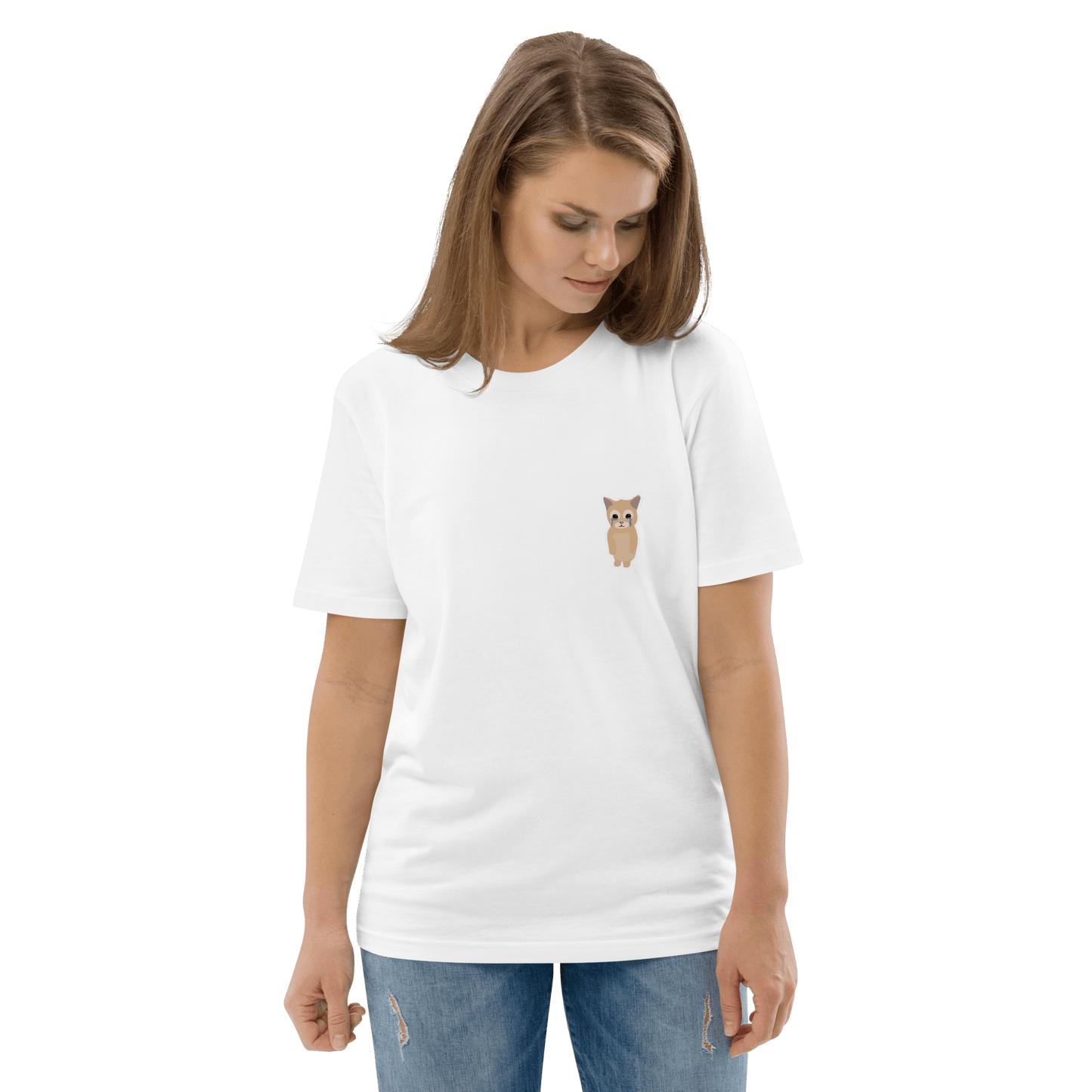 Cat Premium Organic T-Shirt Meme - Cotton Pink | Shirtposting