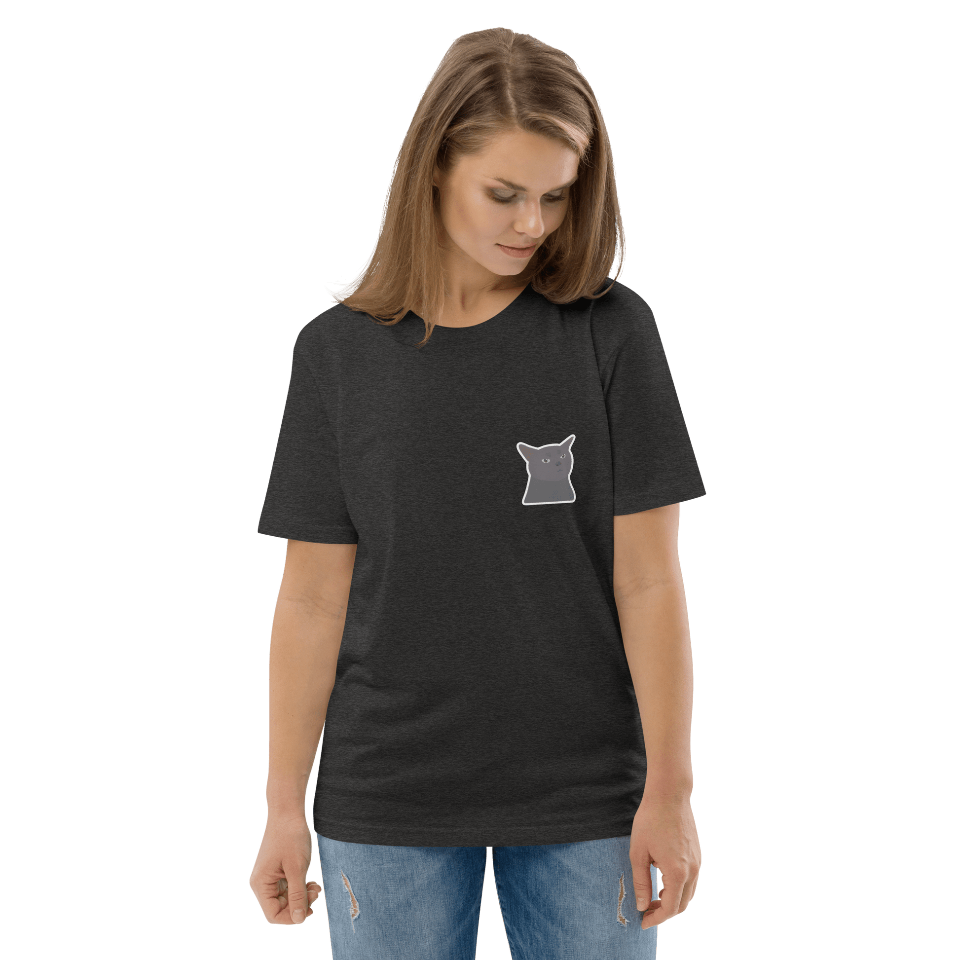 Cat Premium Organic T-Shirt Meme - Cotton Pink | Shirtposting