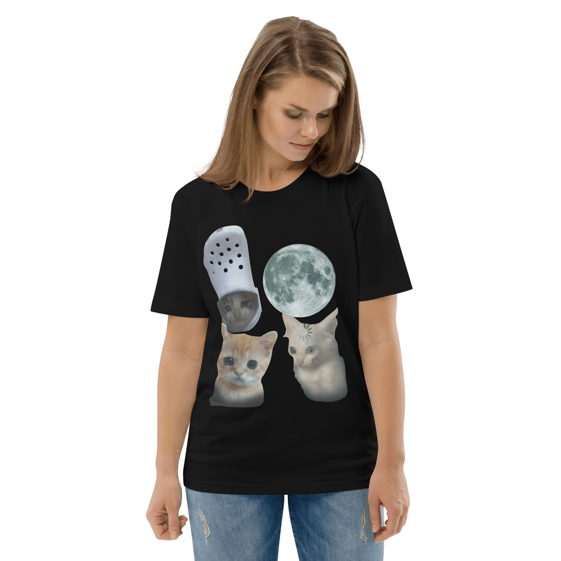 Cat Premium Organic T-Shirt Meme - Cotton Pink | Shirtposting