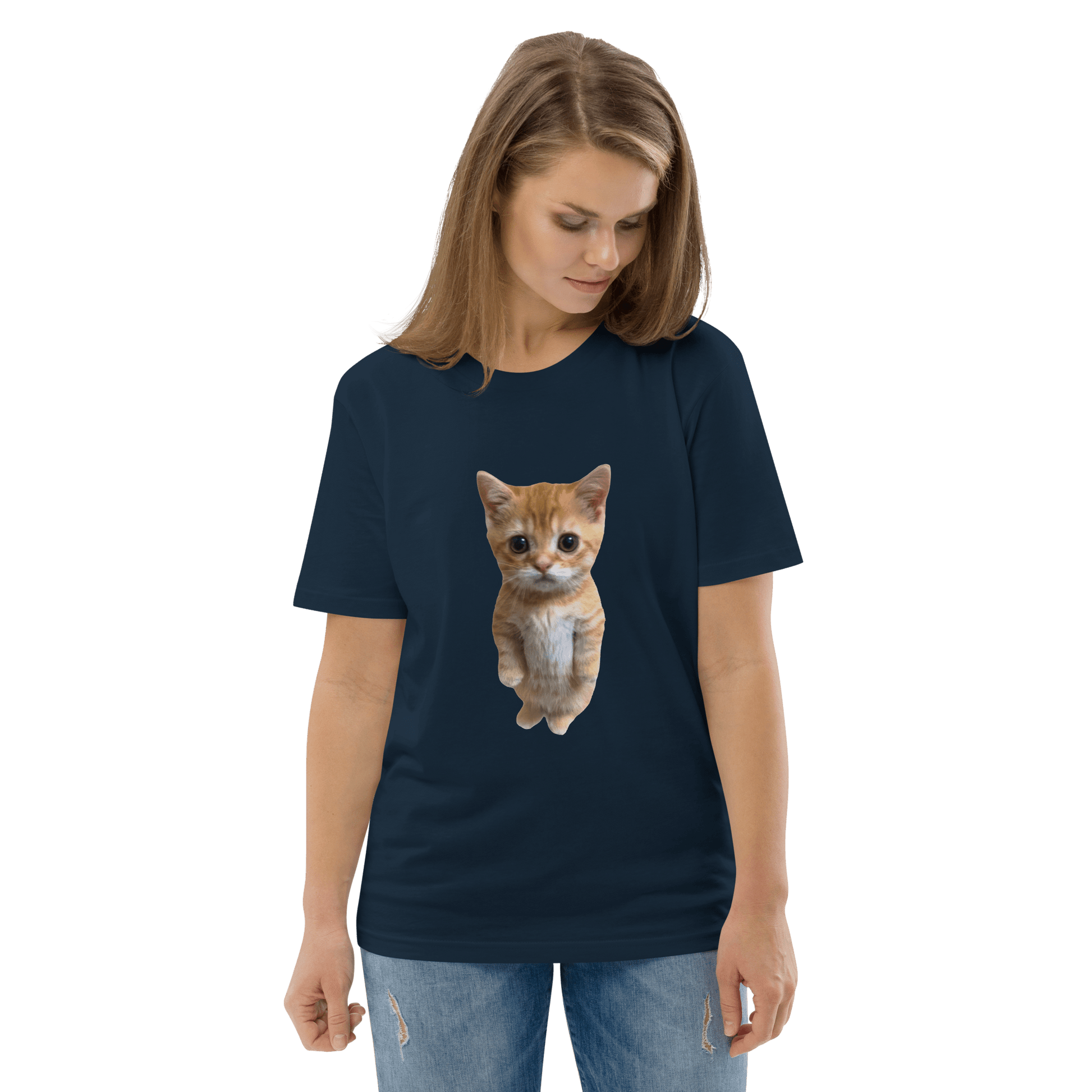 Cat Premium Organic T-Shirt Meme - Dark Heather Grey | Shirtposting