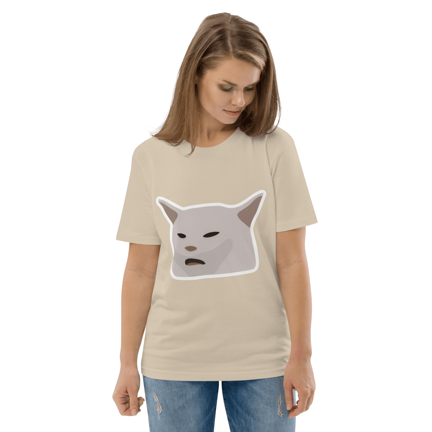 Cat Premium Organic T-Shirt Meme - Dark Heather Grey | Shirtposting