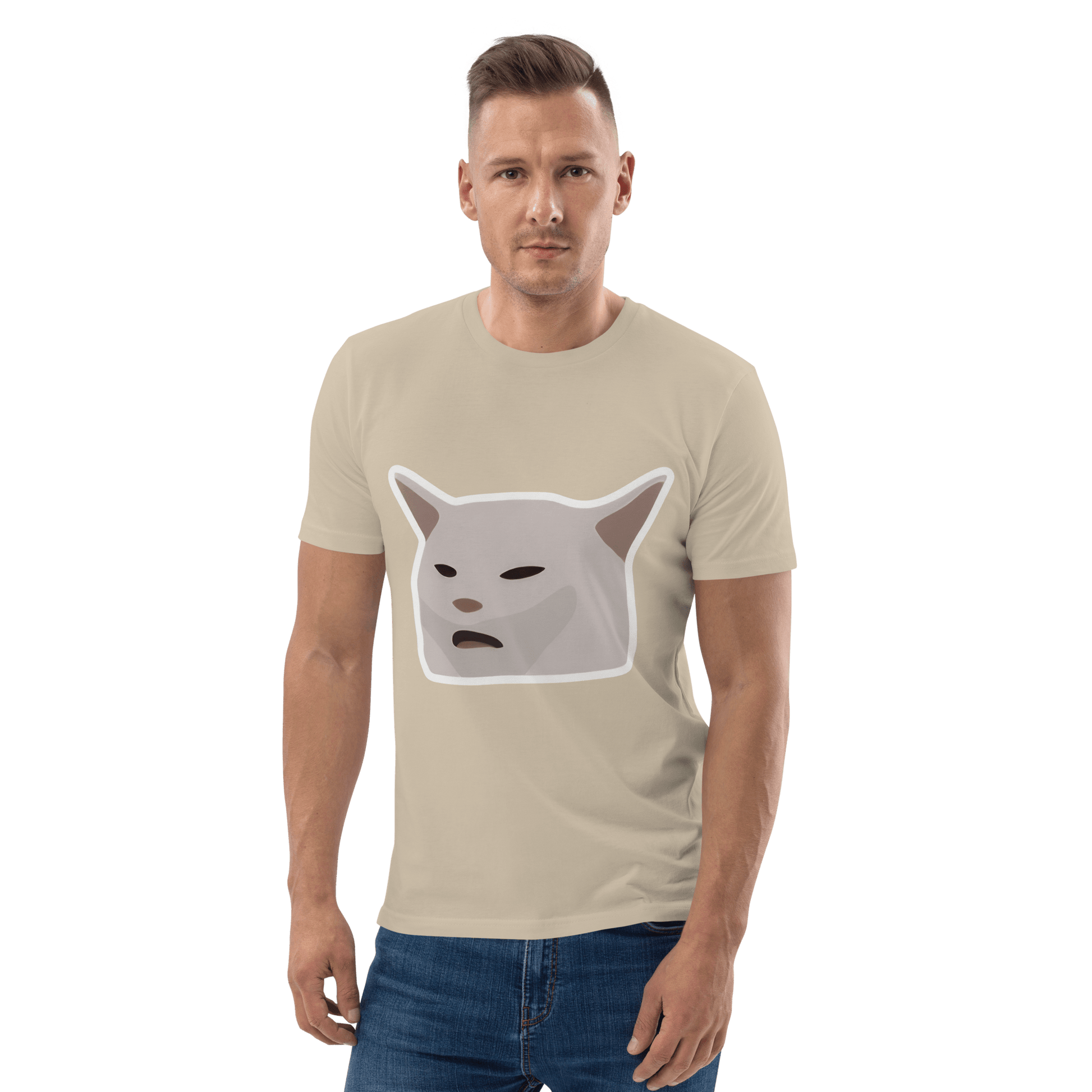 Cat Premium Organic T-Shirt Meme - Dark Heather Grey | Shirtposting