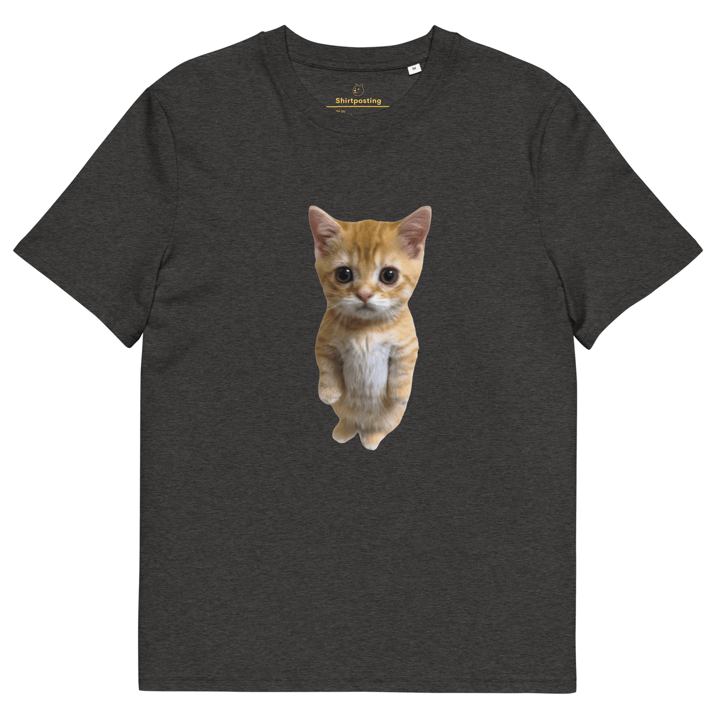 Cat Premium Organic T-Shirt Meme - Dark Heather Grey | Shirtposting