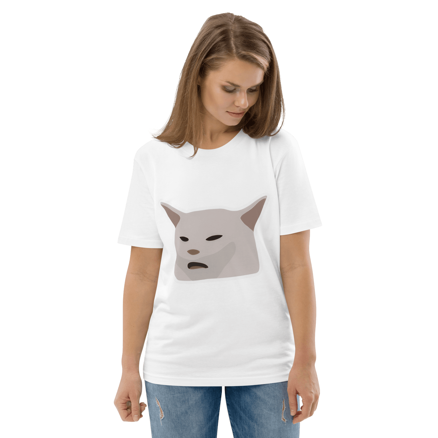 Cat Premium Organic T-Shirt Meme - Dark Heather Grey | Shirtposting