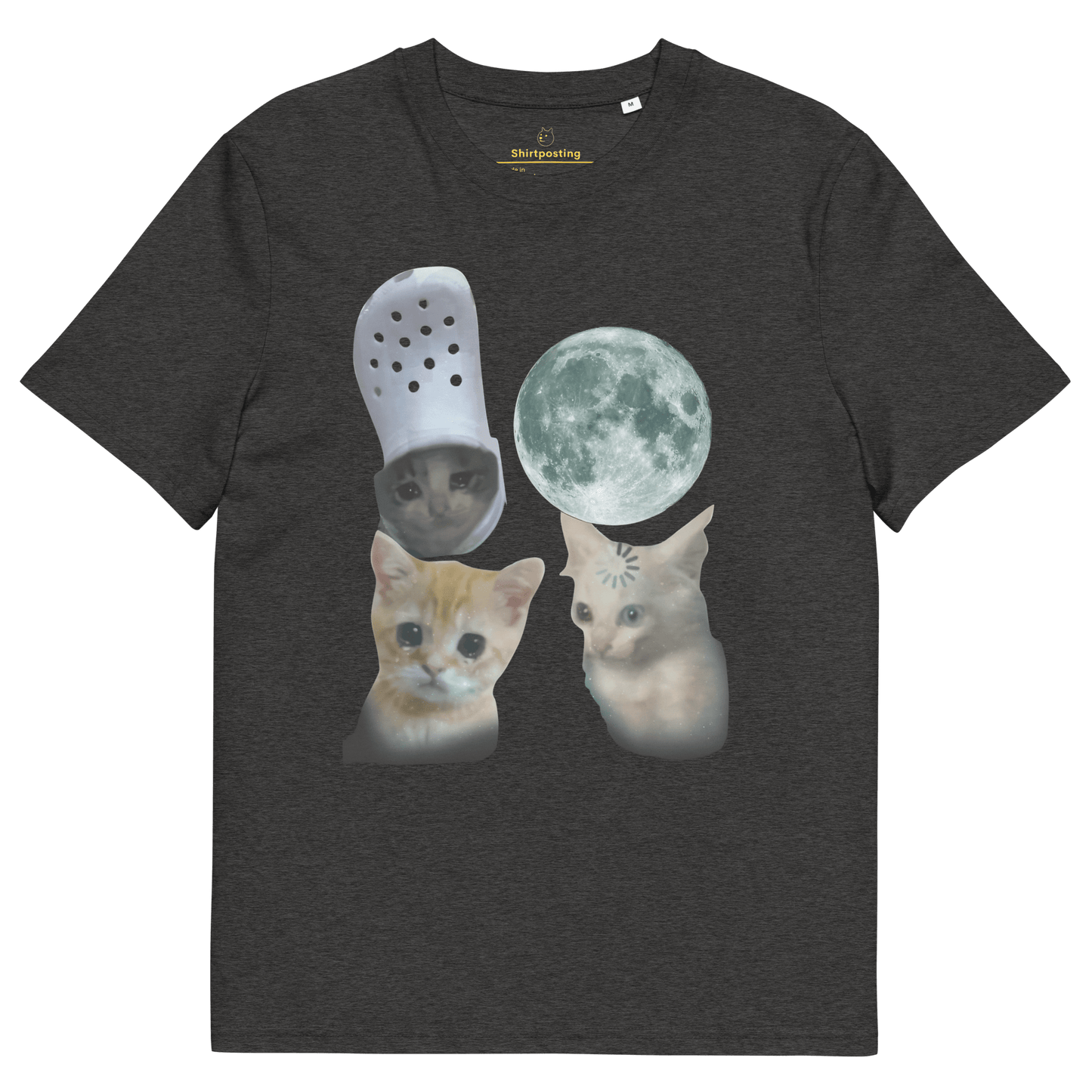Cat Premium Organic T-Shirt Meme - Dark Heather Grey | Shirtposting