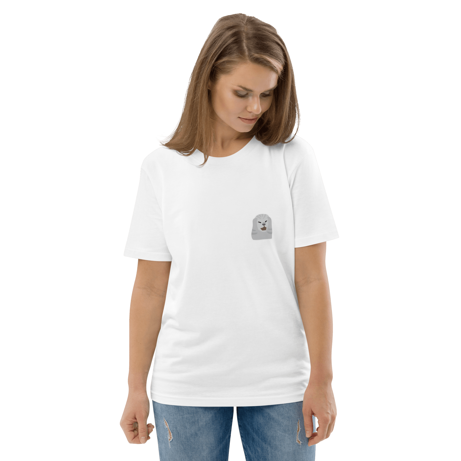 Cat Premium Organic T-Shirt Meme - Dark Heather Grey | Shirtposting