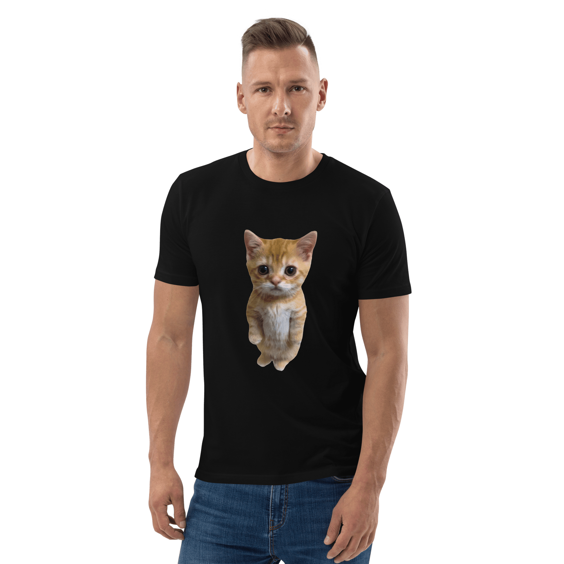 Cat Premium Organic T-Shirt Meme - Dark Heather Grey | Shirtposting