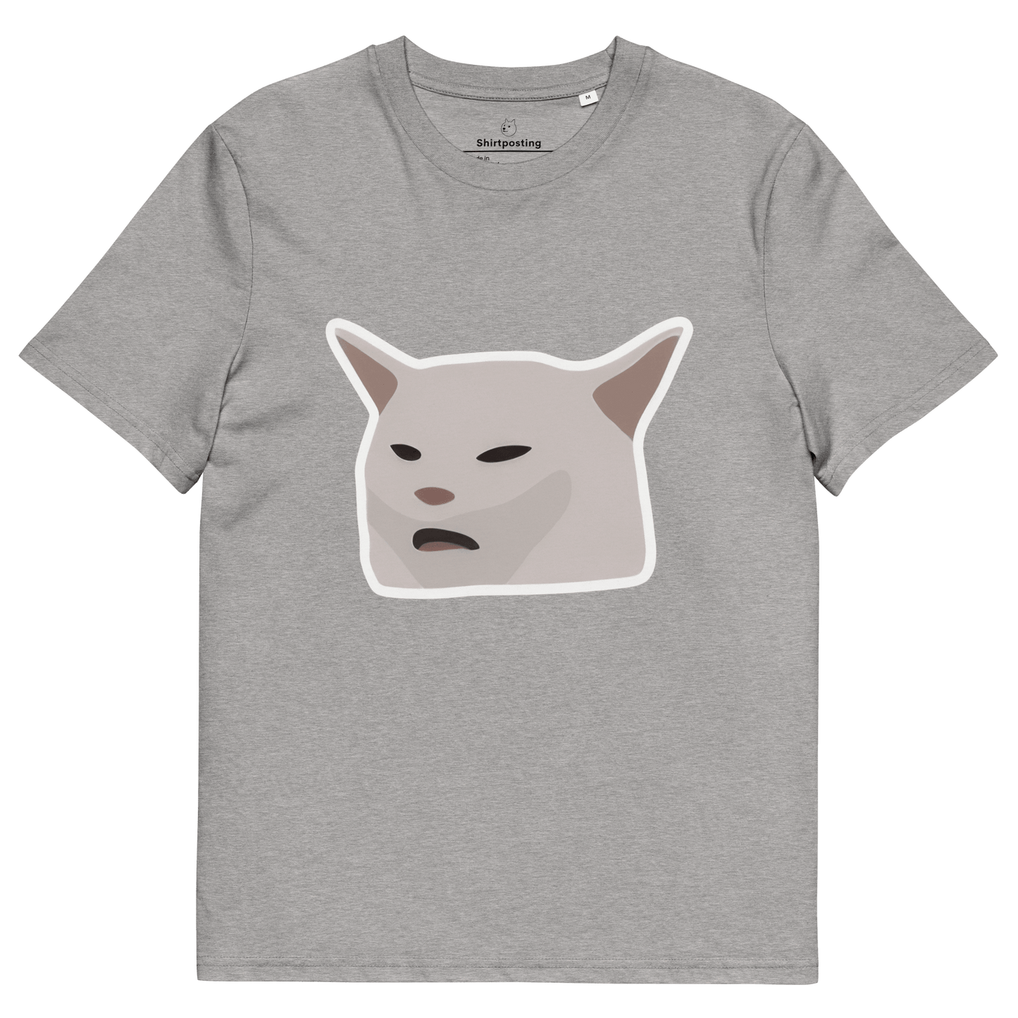 Cat Premium Organic T-Shirt Meme - Heather Grey | Shirtposting