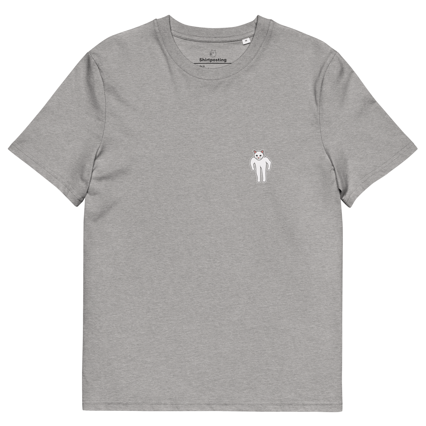 Cat Premium Organic T-Shirt Meme - Heather Grey | Shirtposting