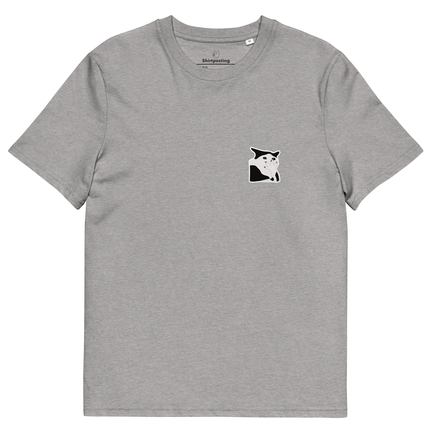 Cat Premium Organic T-Shirt Meme - Heather Grey | Shirtposting