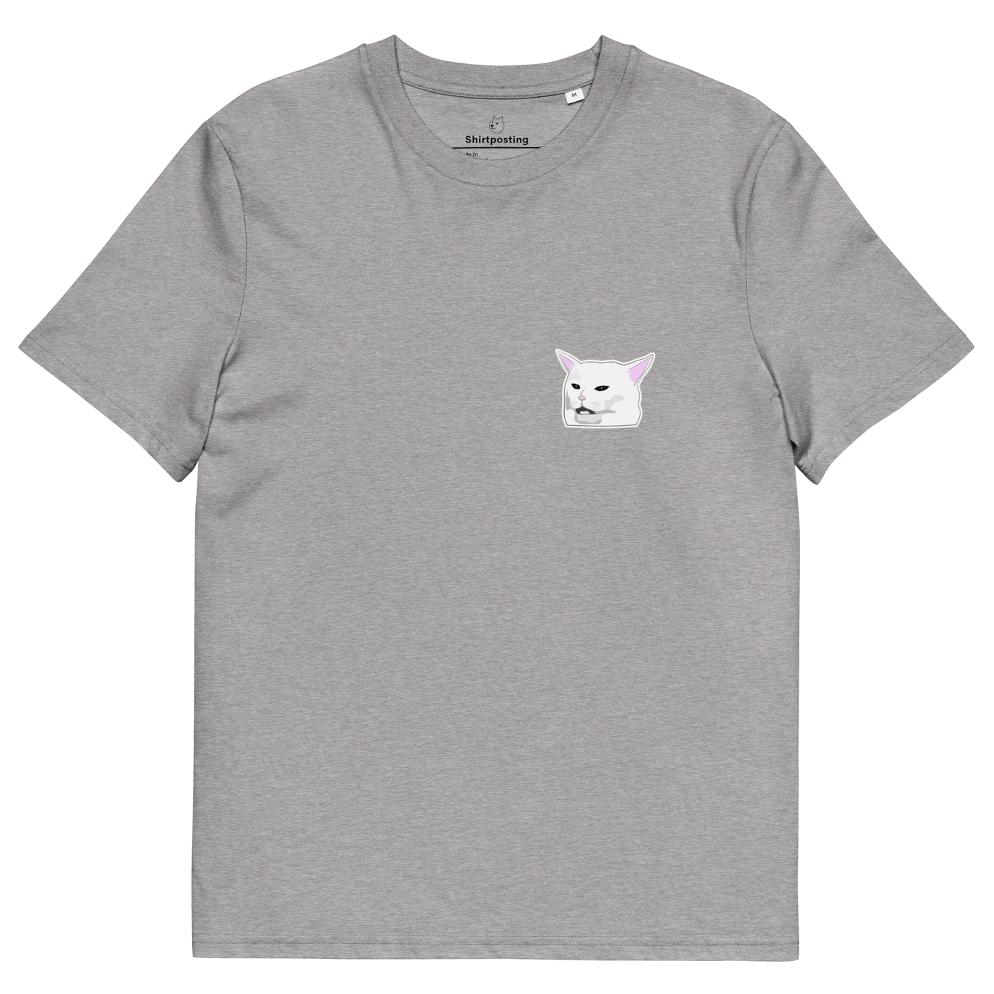 Cat Premium Organic T-Shirt Meme - Heather Grey | Shirtposting