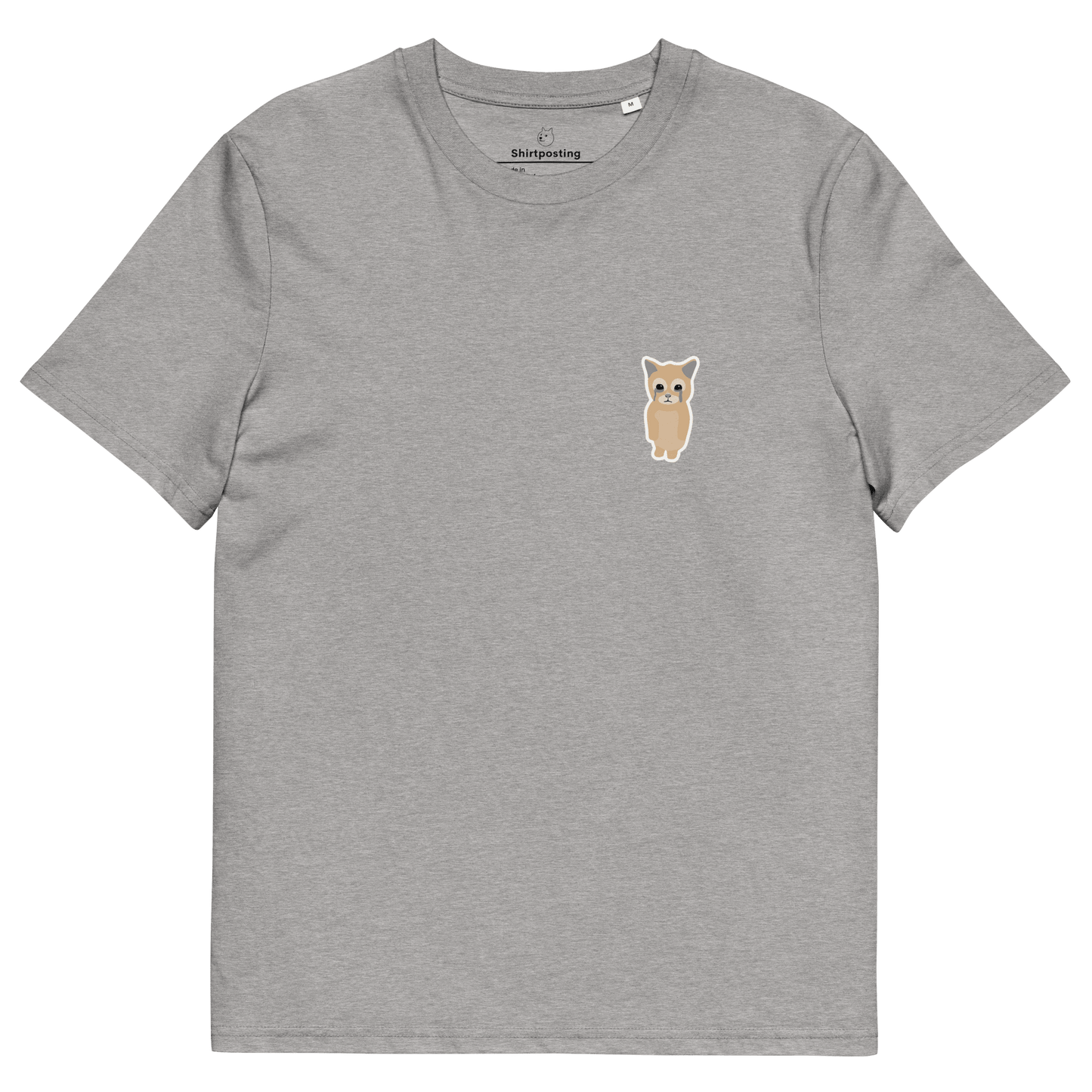 Cat Premium Organic T-Shirt Meme - Heather Grey | Shirtposting