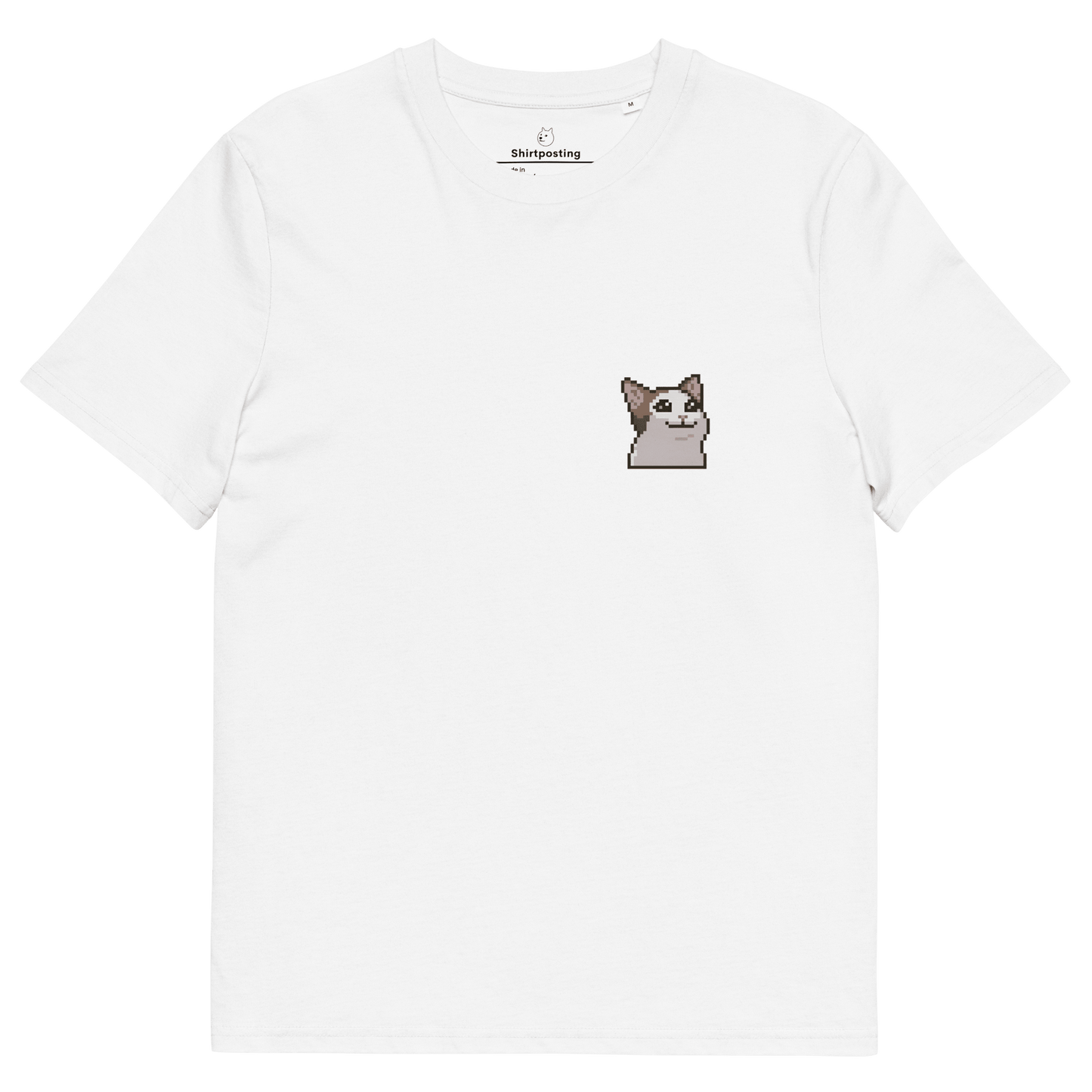 Cat Premium Organic T-Shirt Meme - White | Shirtposting