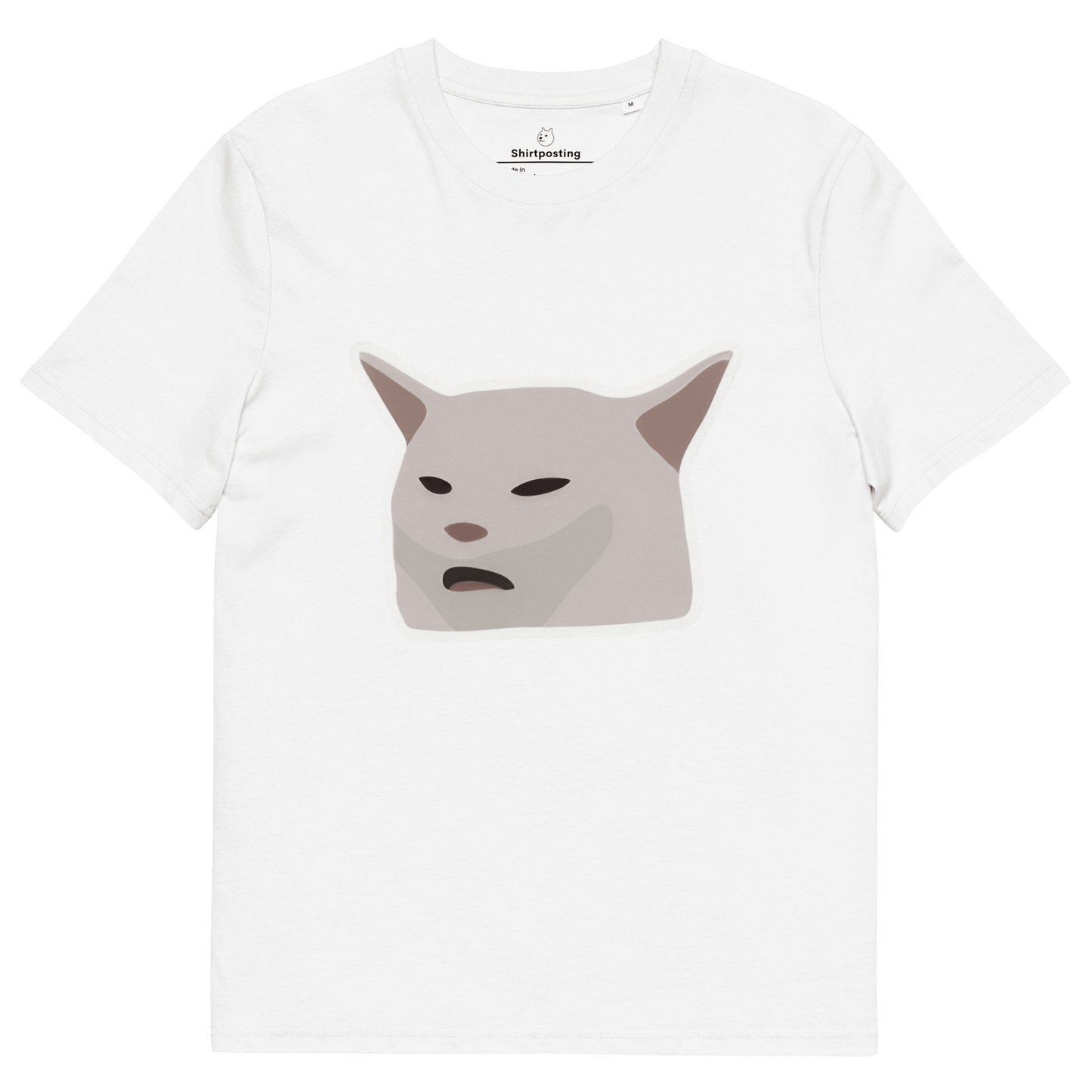 Cat Premium Organic T-Shirt Meme - White | Shirtposting