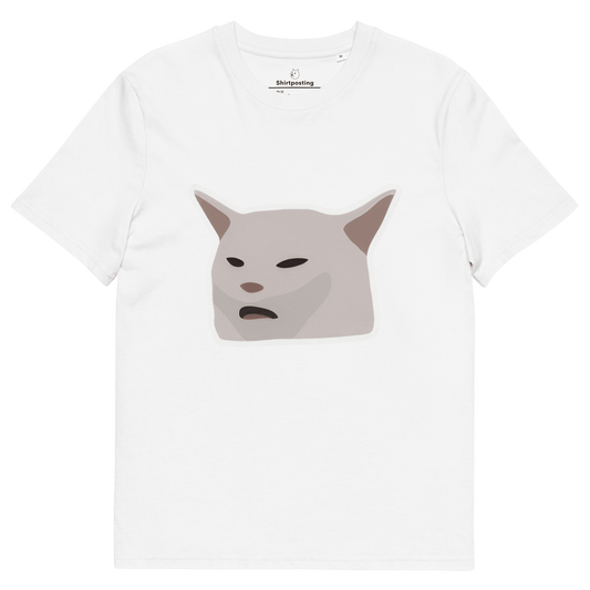 Cat Premium Organic T-Shirt Meme - White | Shirtposting