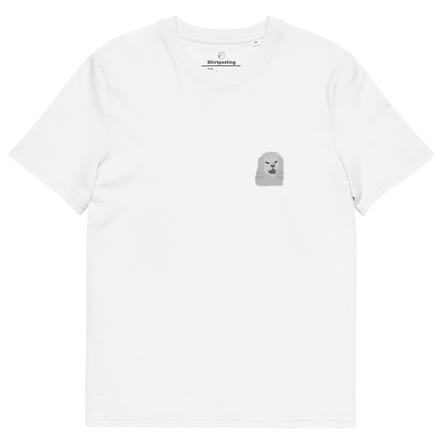 Cat Premium Organic T-Shirt Meme - White | Shirtposting