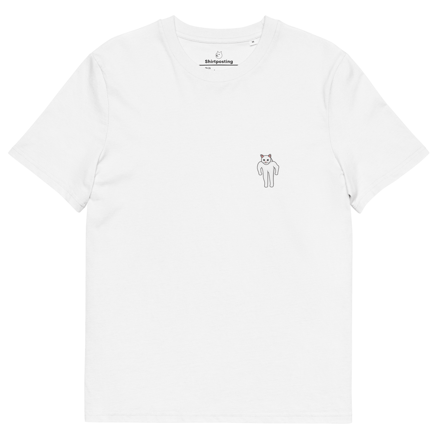 Cat Premium Organic T-Shirt Meme - White | Shirtposting