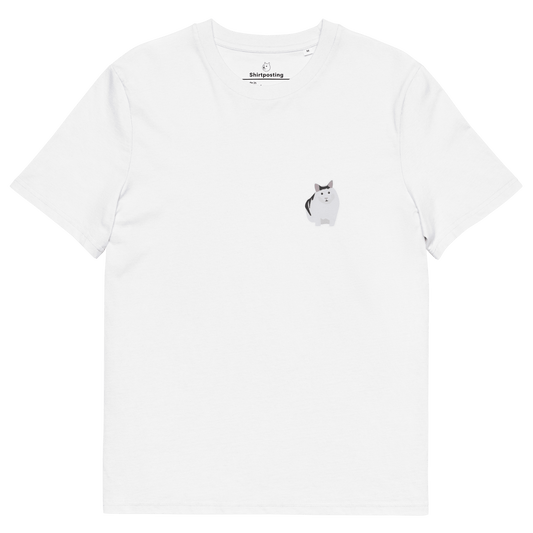 Cat Premium Organic T-Shirt Meme - White | Shirtposting