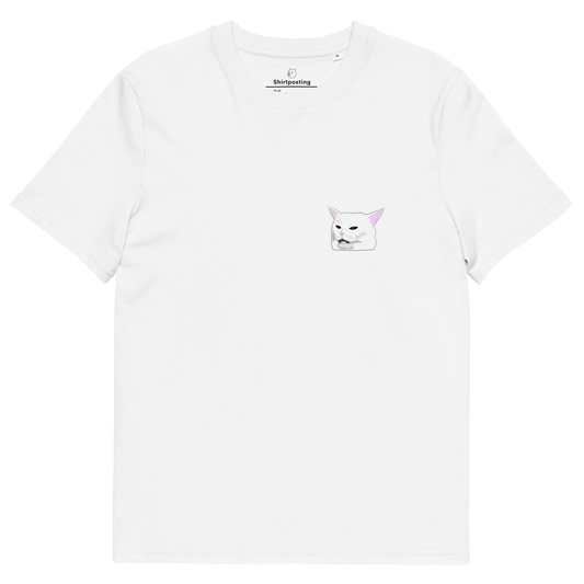 Cat Premium Organic T-Shirt Meme - White | Shirtposting