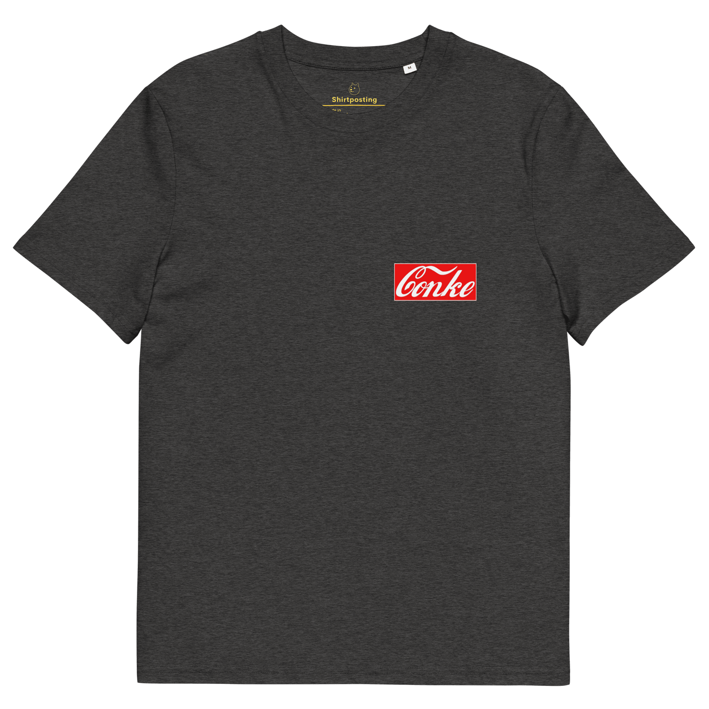 Conke Premium Organic T-Shirt Meme - Dark Heather Grey | Shirtposting