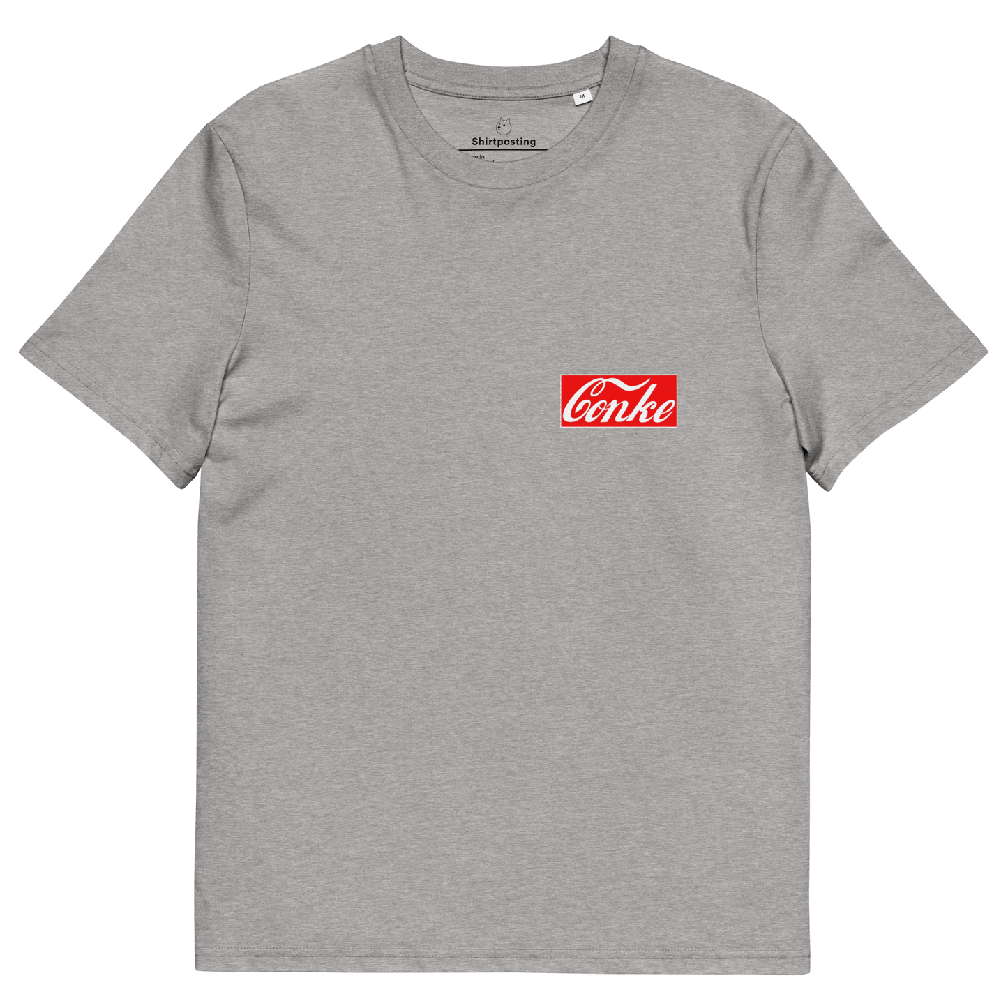 Conke Premium Organic T-Shirt Meme - Heather Grey | Shirtposting