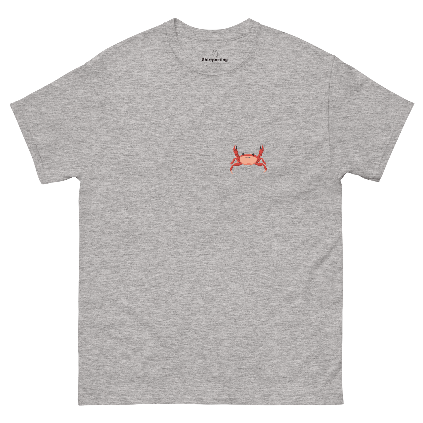 Crab Classic T-Shirt Meme - Sport Grey | Shirtposting