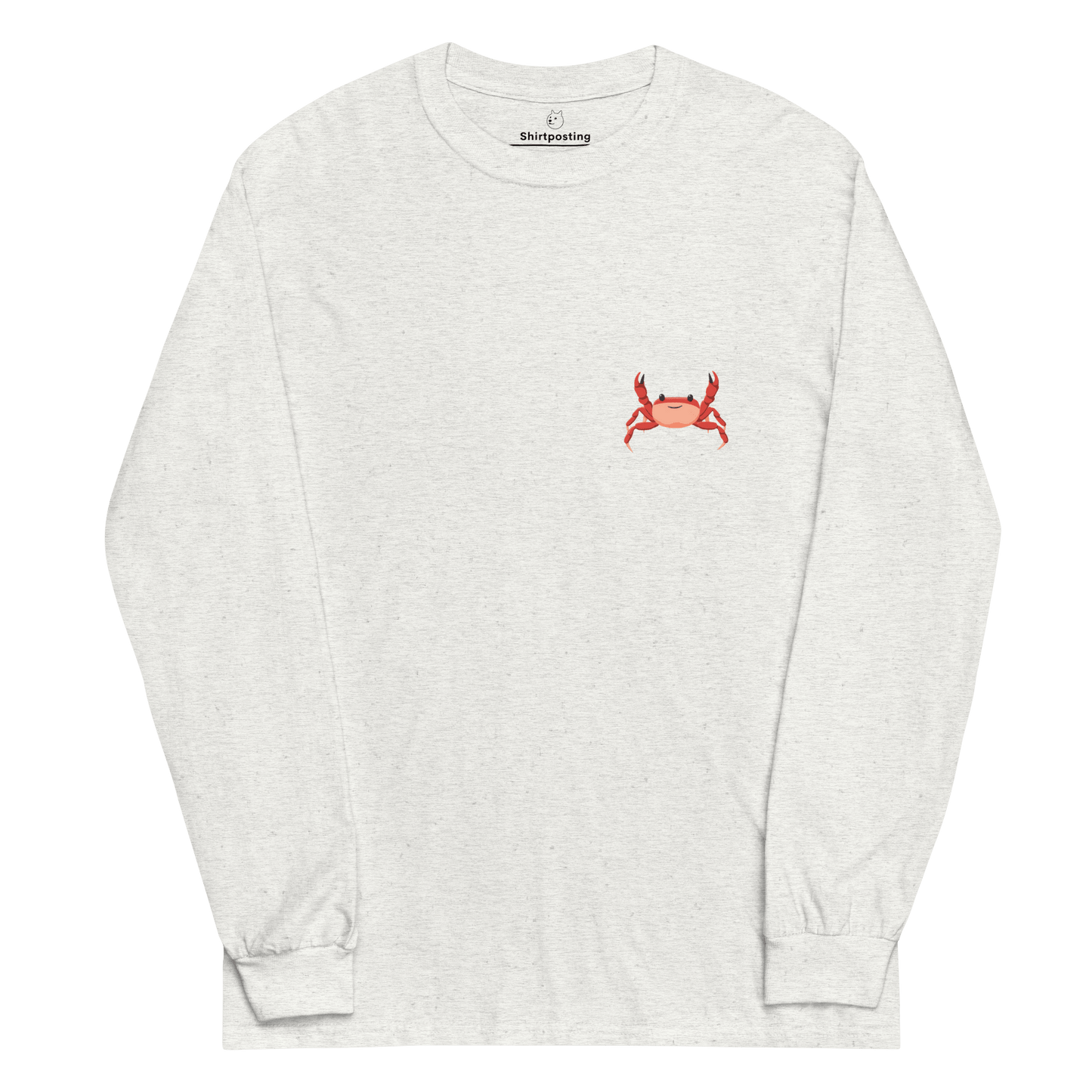 Crab Long Sleeve T-Shirt Meme - Ash | Shirtposting