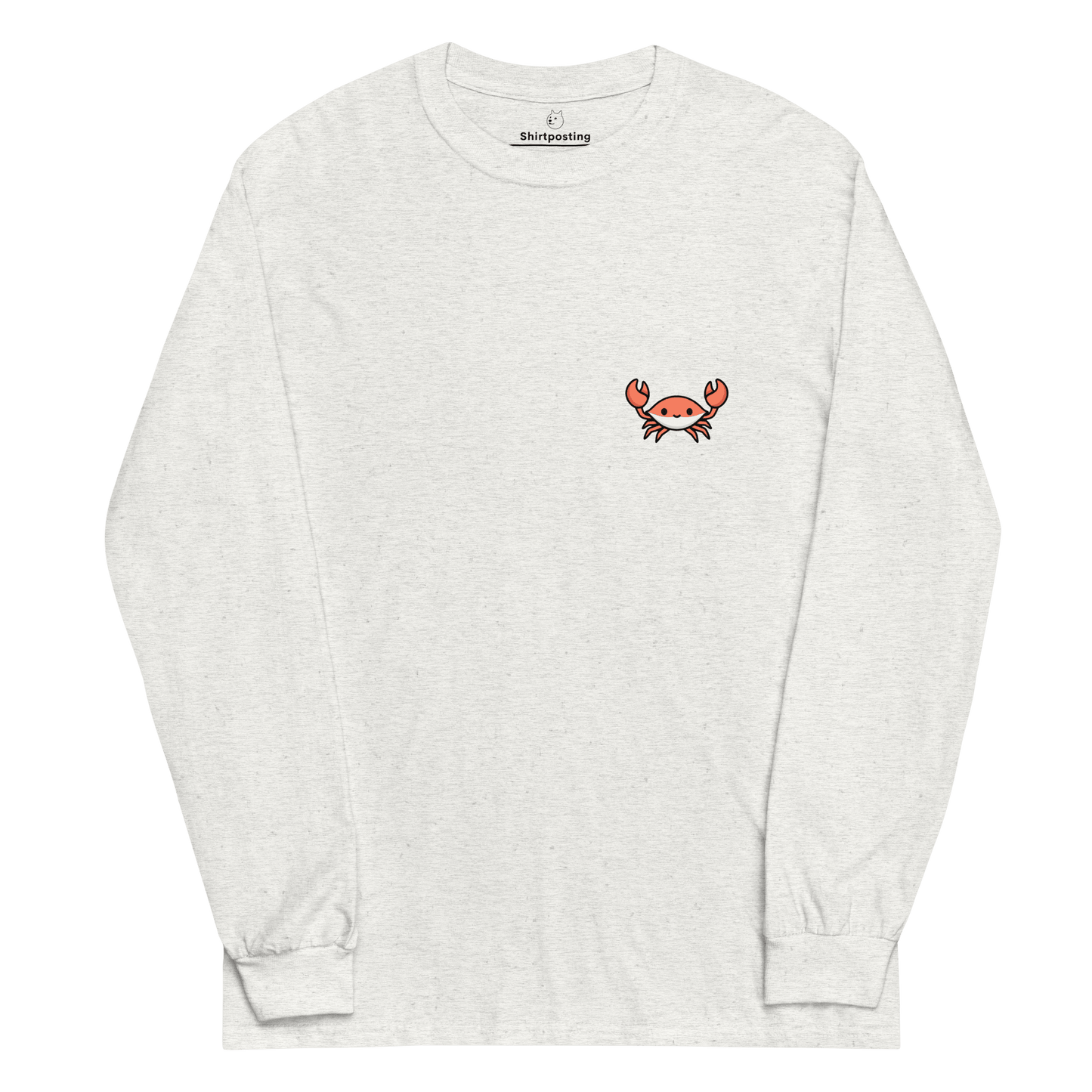 Crab Long Sleeve T-Shirt Meme - Ash | Shirtposting