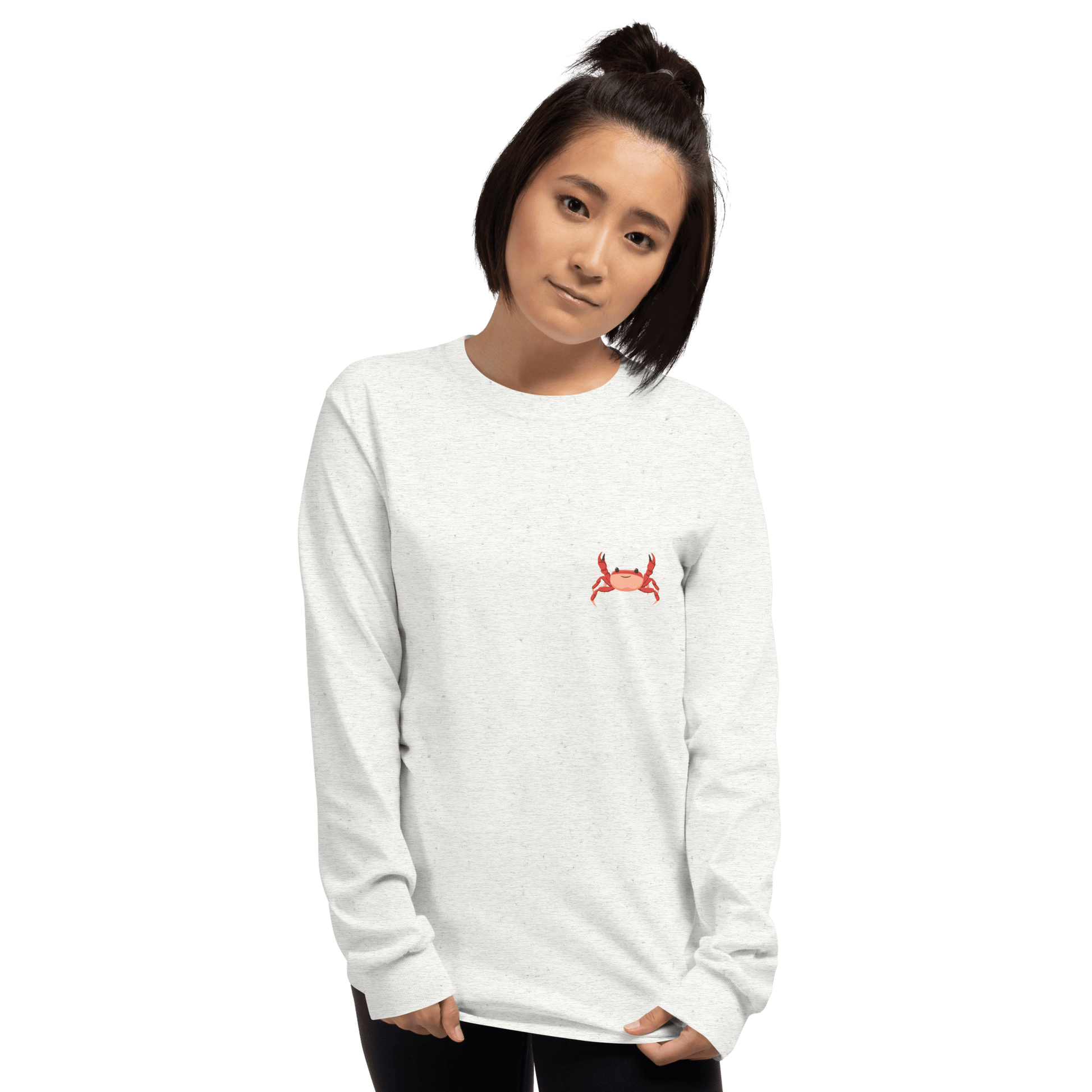 Crab Long Sleeve T-Shirt Meme - Sport Grey | Shirtposting