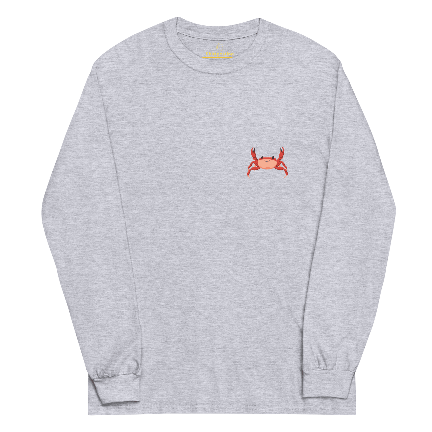 Crab Long Sleeve T-Shirt Meme - Sport Grey | Shirtposting