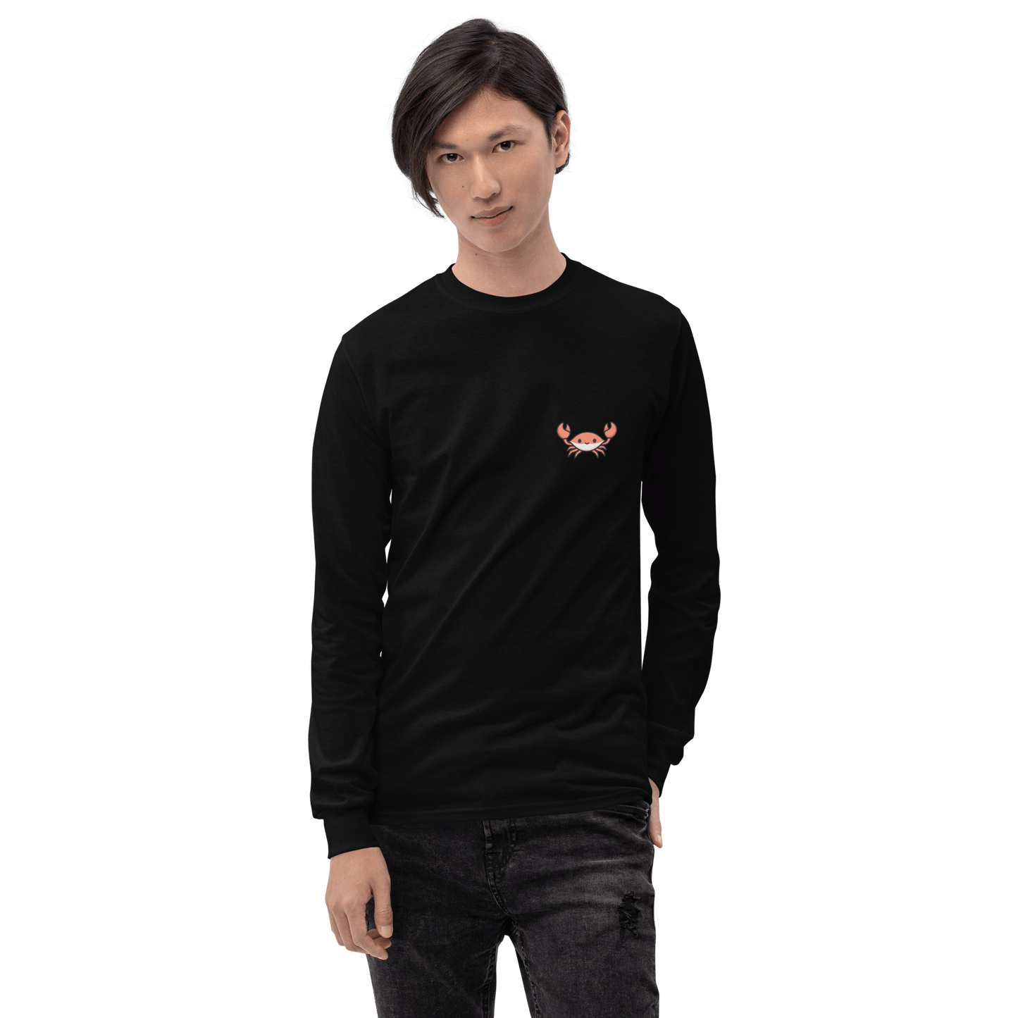 Crab Long Sleeve T-Shirt Meme - Sport Grey | Shirtposting