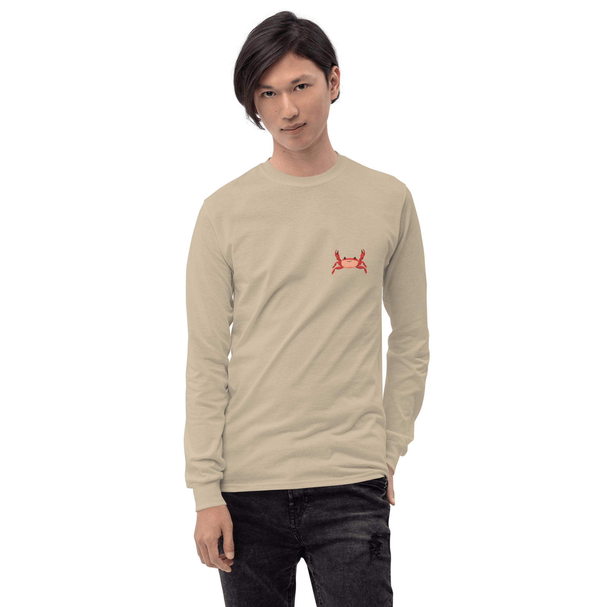 Crab Long Sleeve T-Shirt Meme - Sport Grey | Shirtposting