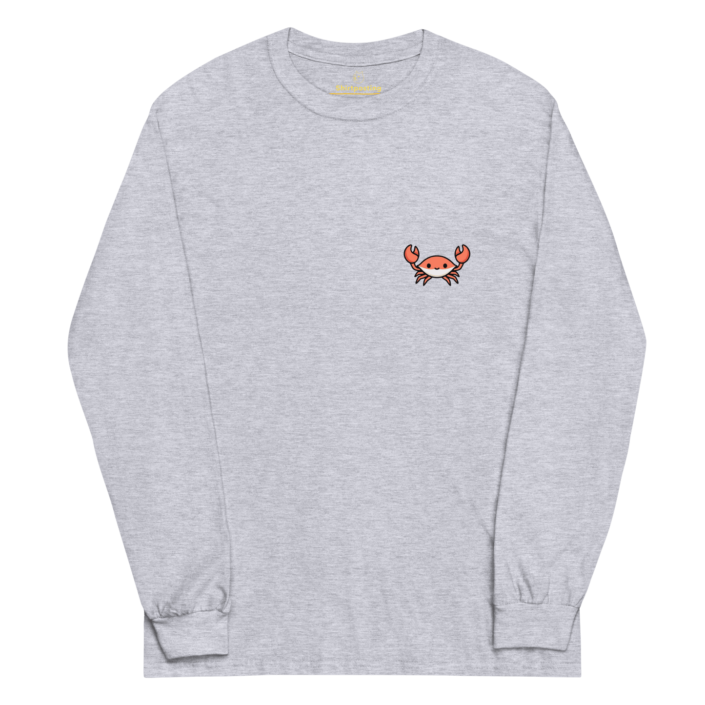 Crab Long Sleeve T-Shirt Meme - Sport Grey | Shirtposting