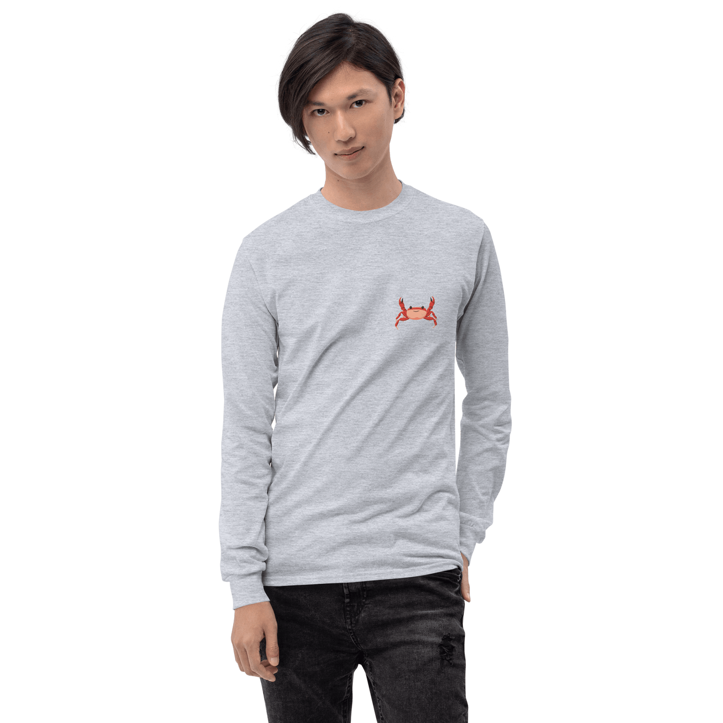 Crab Long Sleeve T-Shirt Meme - Sport Grey | Shirtposting