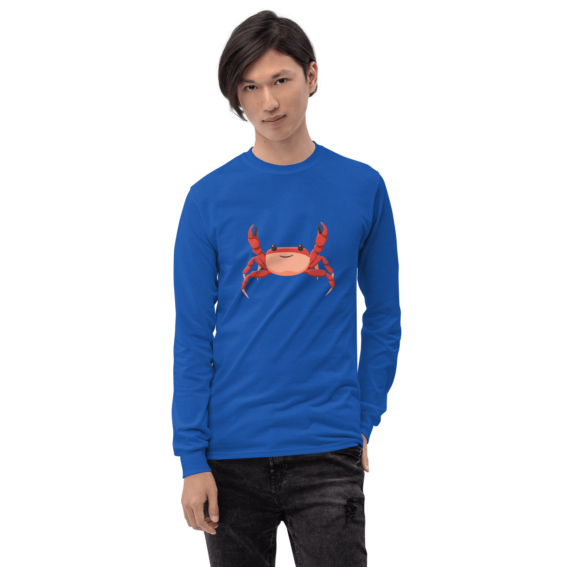 Crab Long Sleeve T-Shirt Meme - Sport Grey | Shirtposting