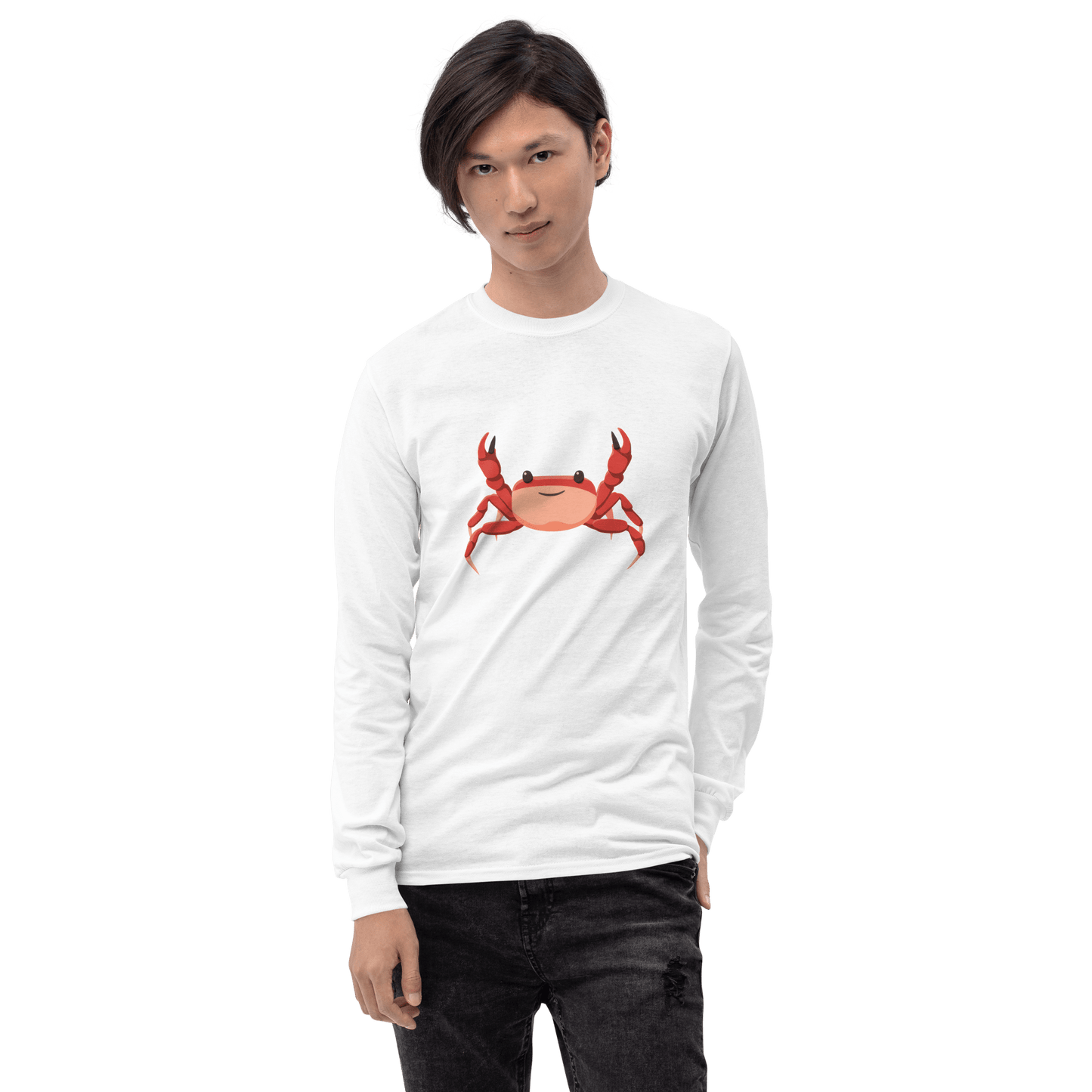 Crab Long Sleeve T-Shirt Meme - Sport Grey | Shirtposting