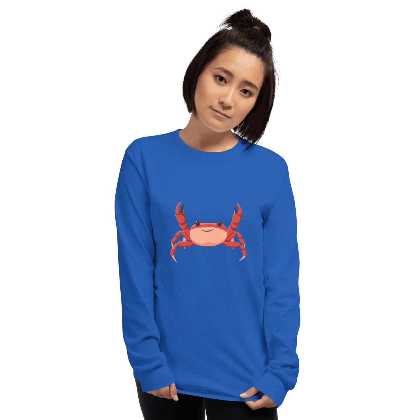 Crab Long Sleeve T-Shirt Meme - Sport Grey | Shirtposting