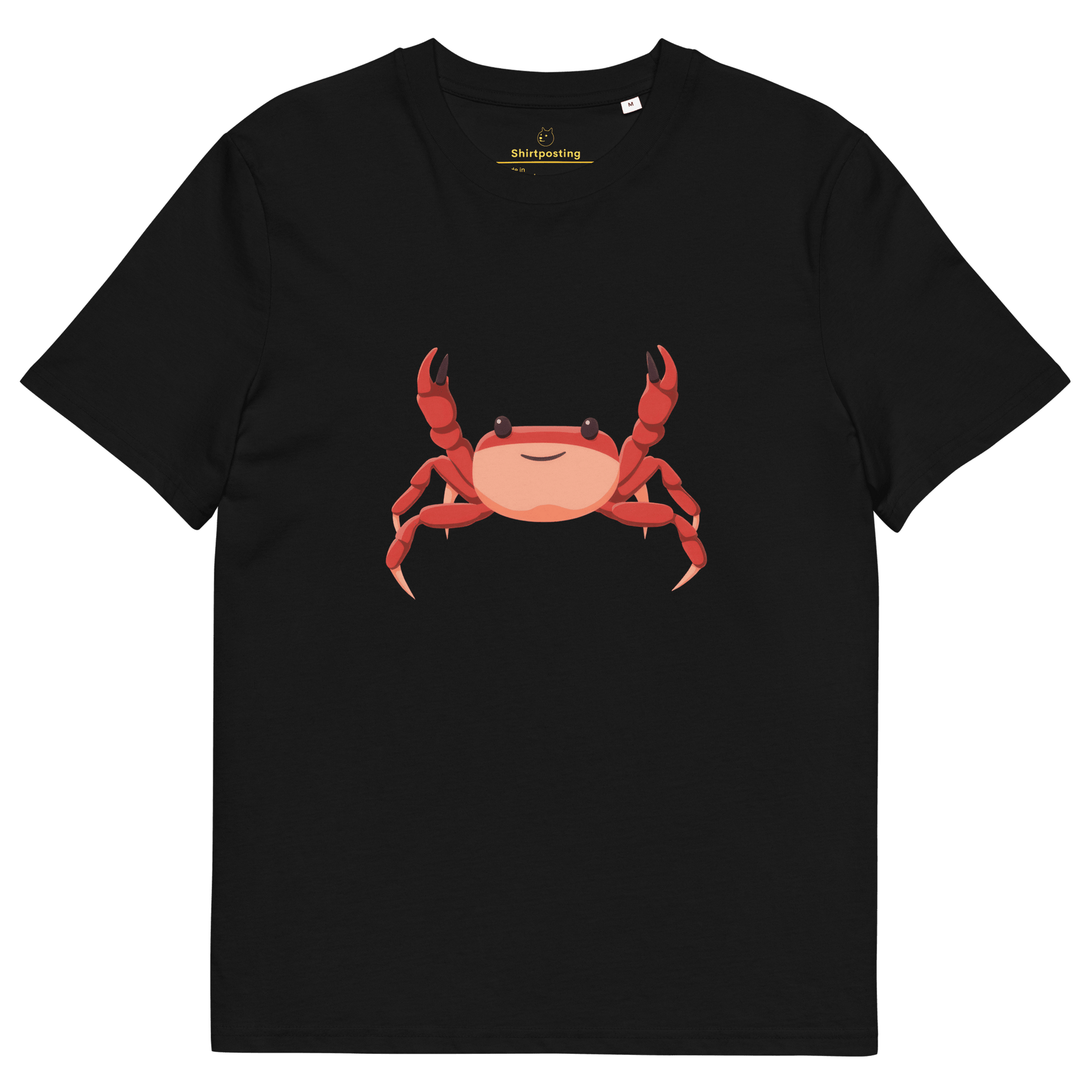 Crab Premium Organic T-Shirt Meme - Black | Shirtposting