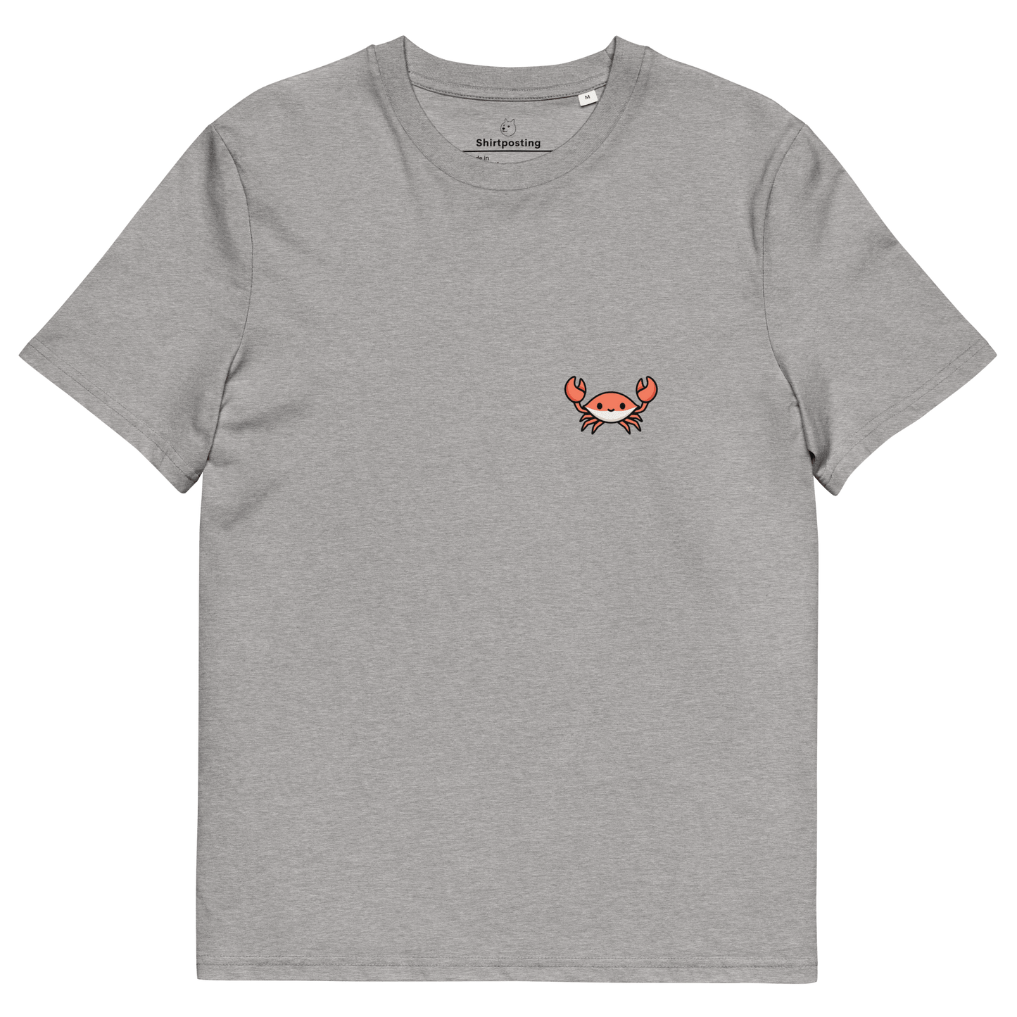 Crab Premium Organic T-Shirt Meme - Heather Grey | Shirtposting