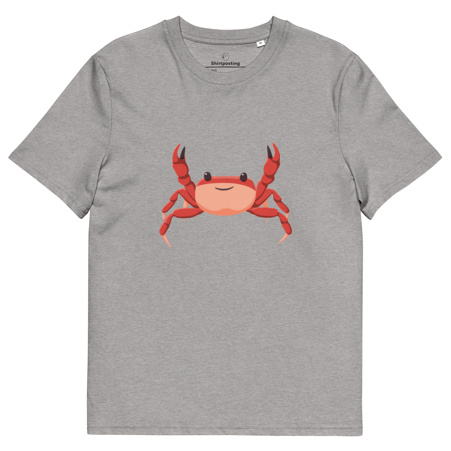 Crab Premium Organic T-Shirt Meme - Heather Grey | Shirtposting