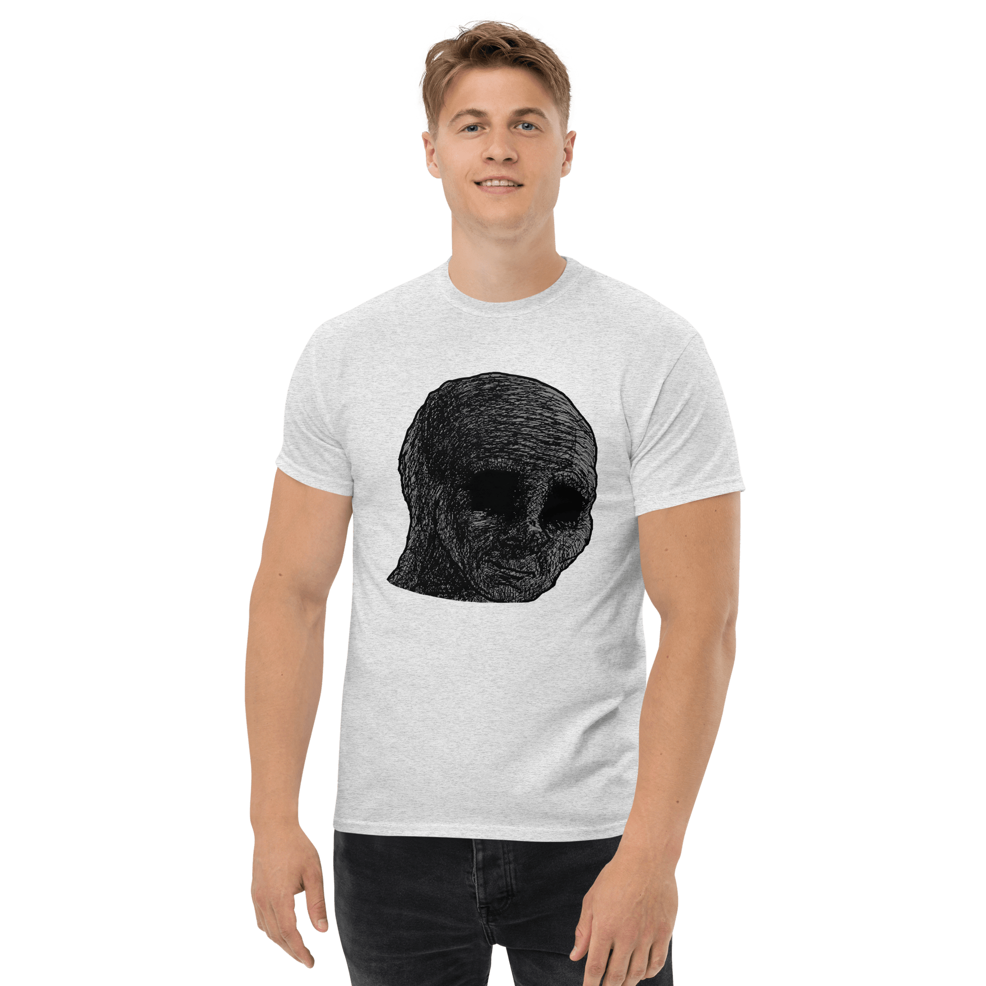 Cursed Wojak Classic T-Shirt Meme - Military Green | Shirtposting